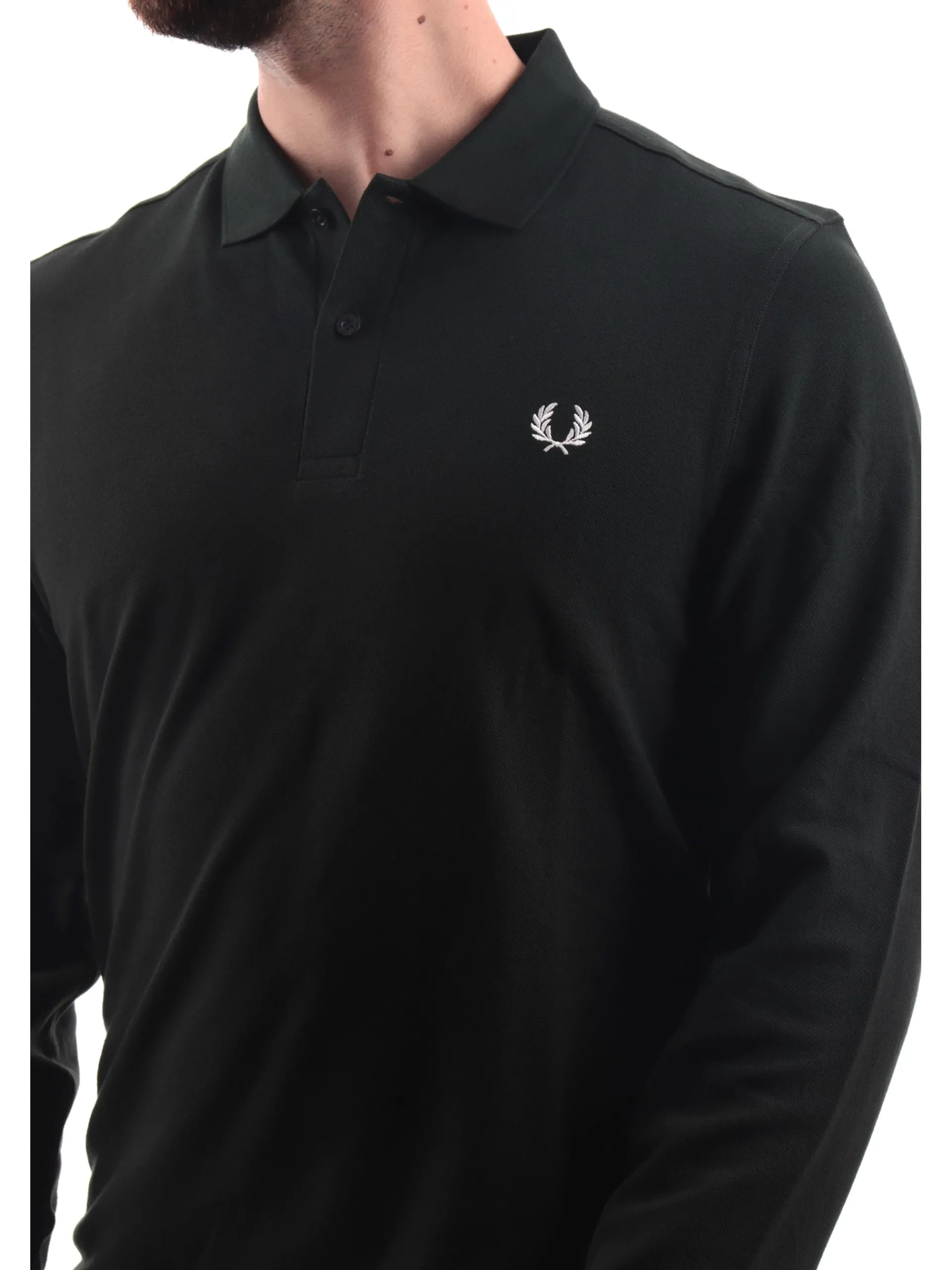 FRED PERRY Polo*Polo Maniche Lunghe verde da Uomo plain Shirt M6006