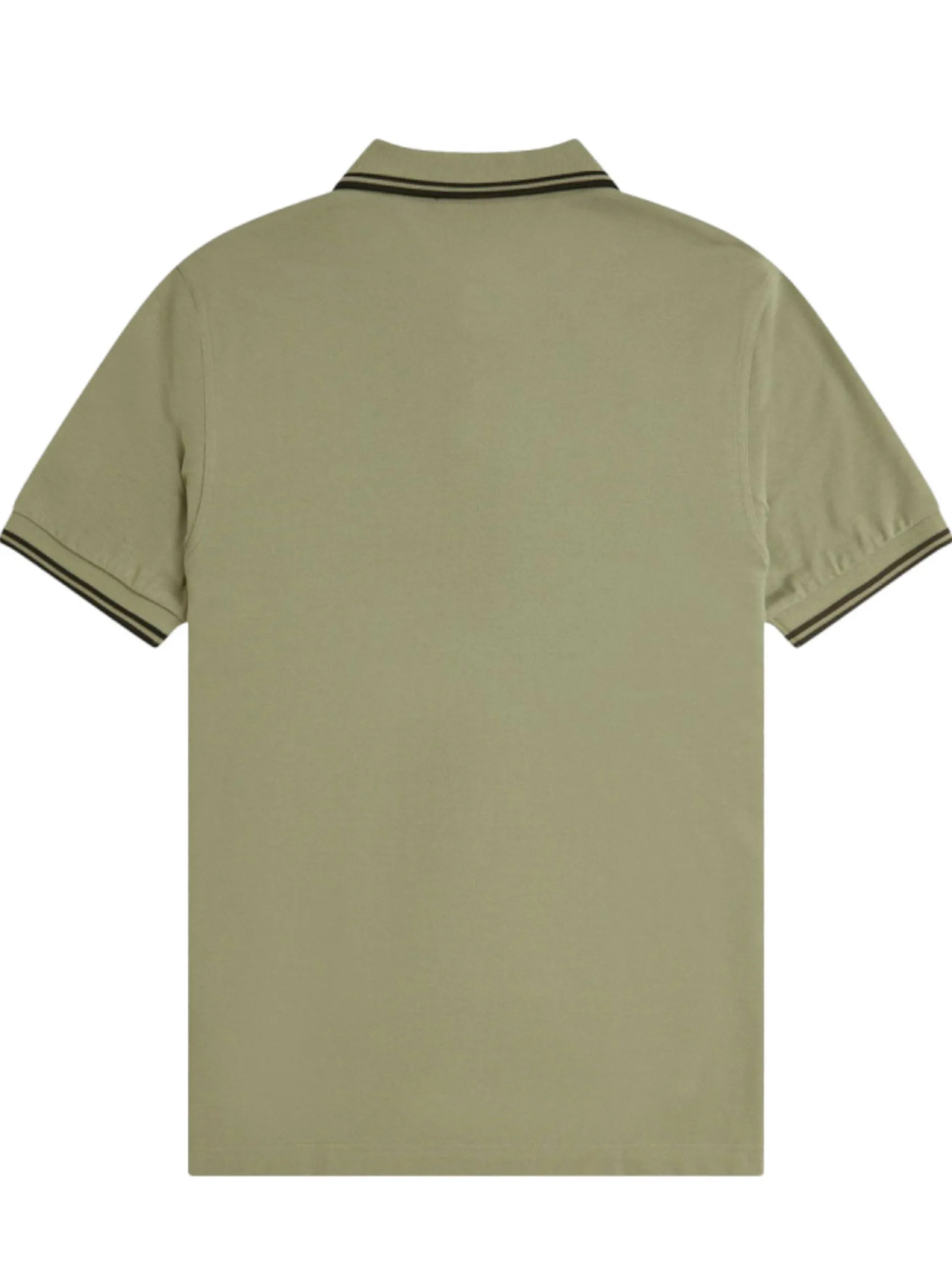 FRED PERRY Polo*Polo verde da uomo inserti neri Twin Tipped M3600
