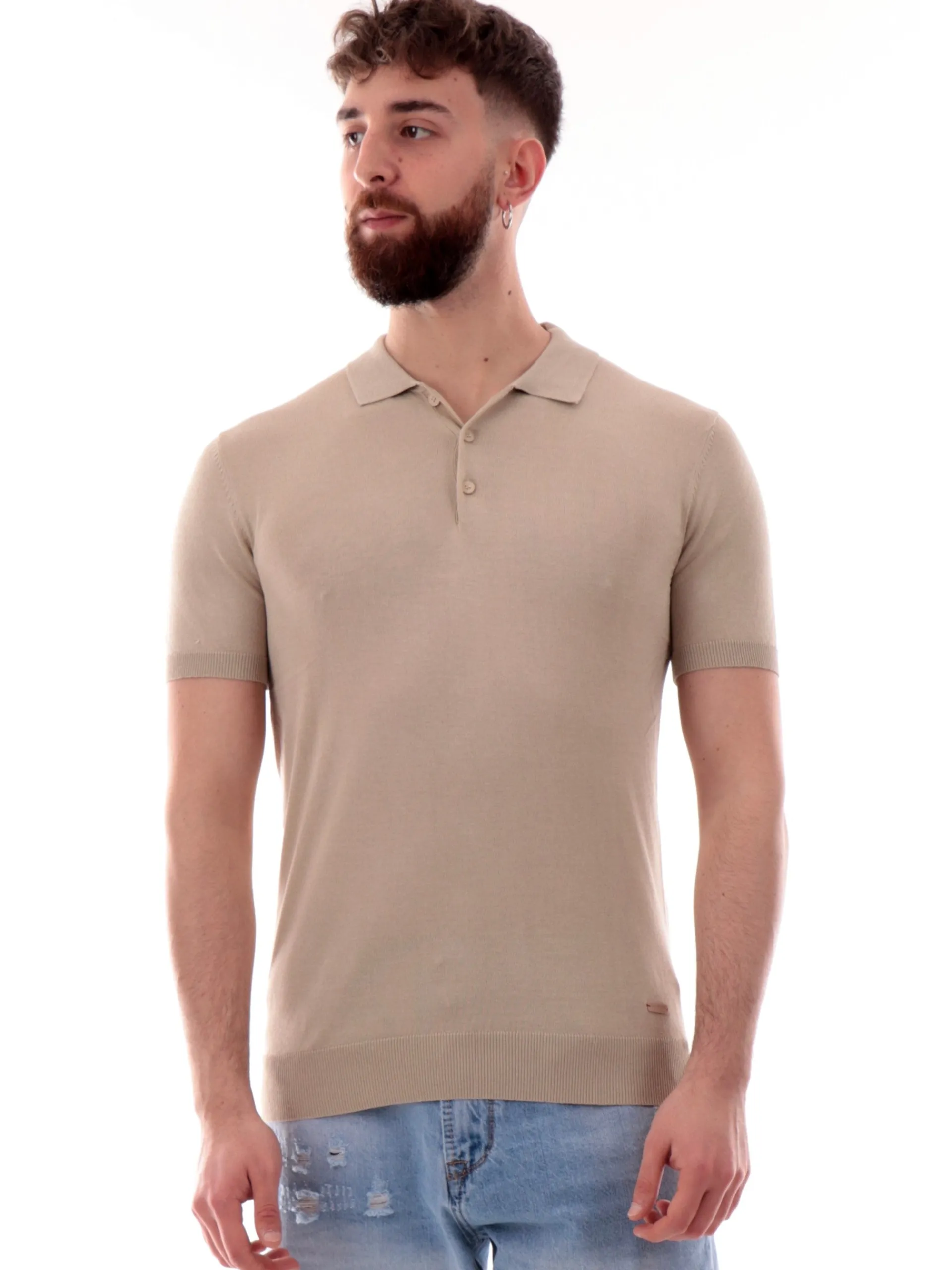 GIANNI LUPO Maglie*Polo in Maglia da Uomo Beige GL511SS25