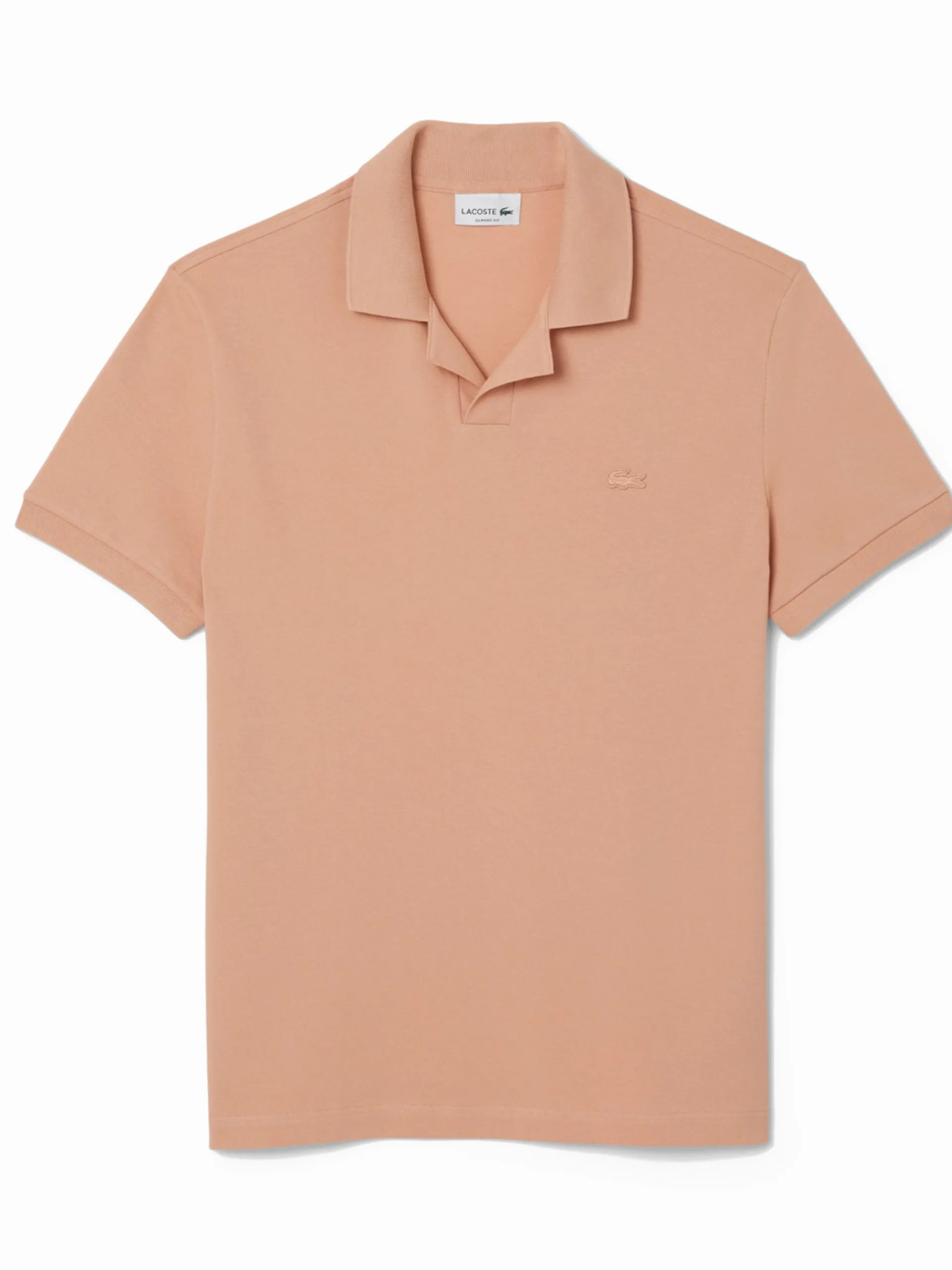 LACOSTE Polo*Polo rosa da uomo con scollo e logo tono su tono PH0084