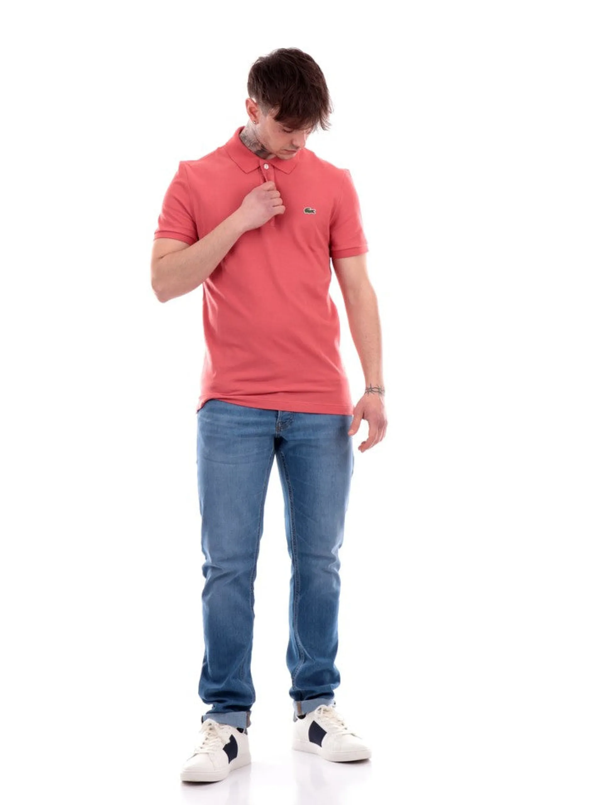 LACOSTE Polo*Polo salmone da uomo Slim Fit PH4012