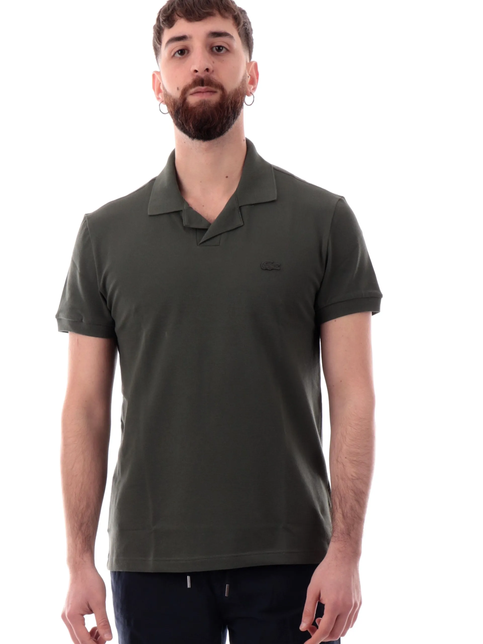 LACOSTE Polo*Polo verde da uomo maniche corte logo tono su tono PH0084