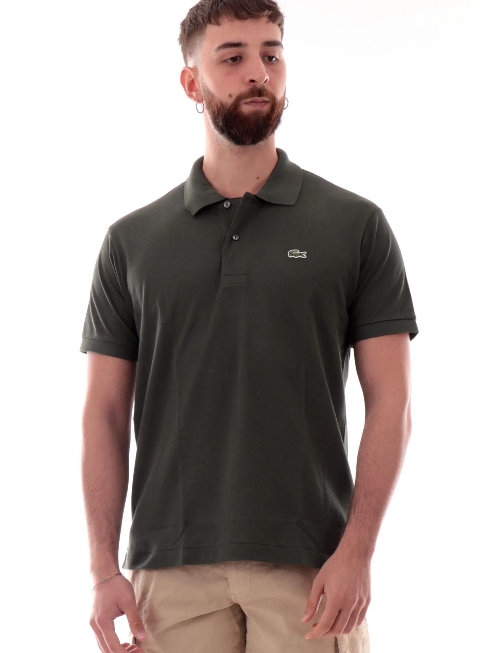 LACOSTE Polo*Polo verde militare da uomo Classic Fit 1212