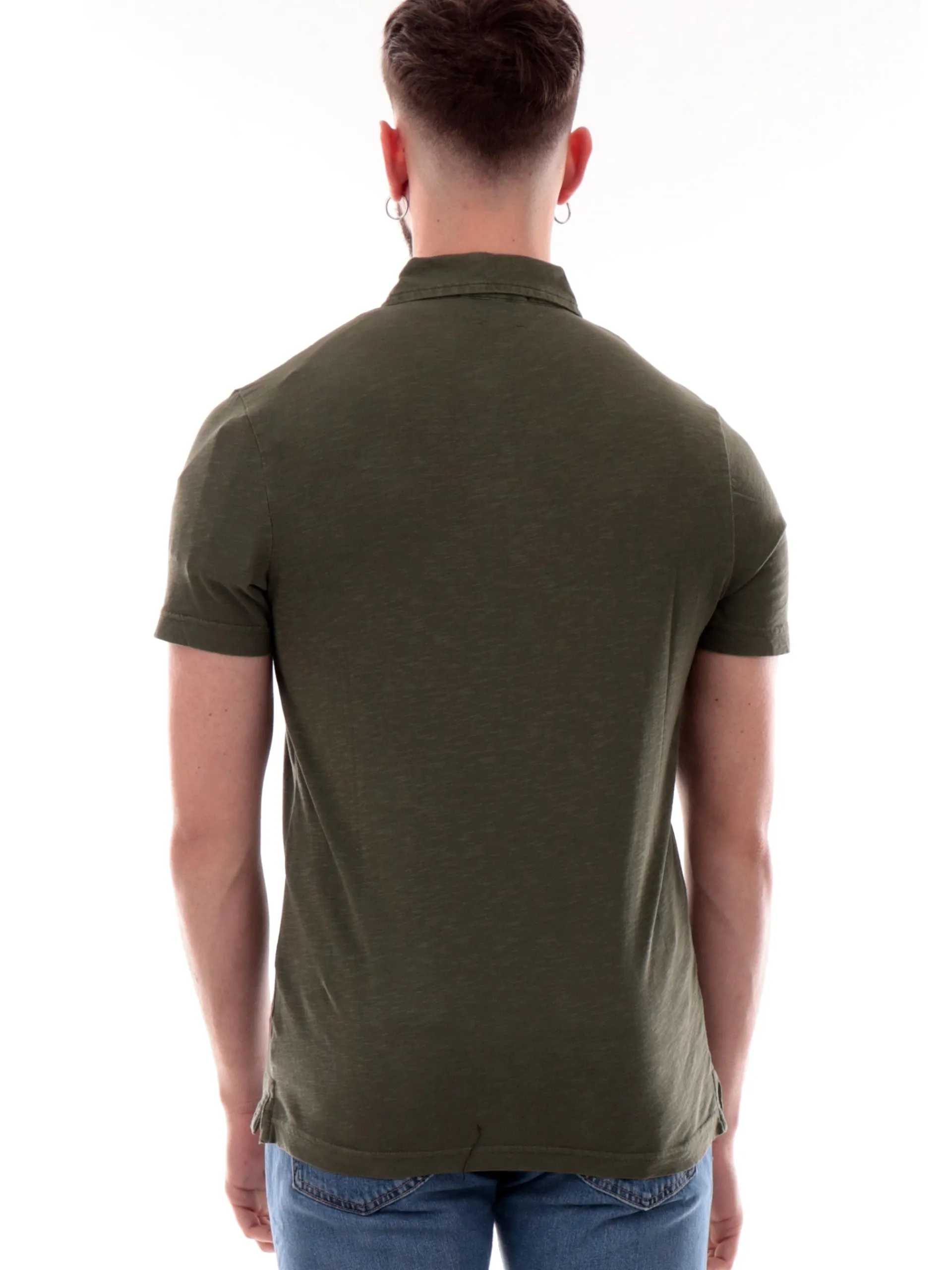 MARKUP Polo*Polo verde militare da uomo in jersey MK11012