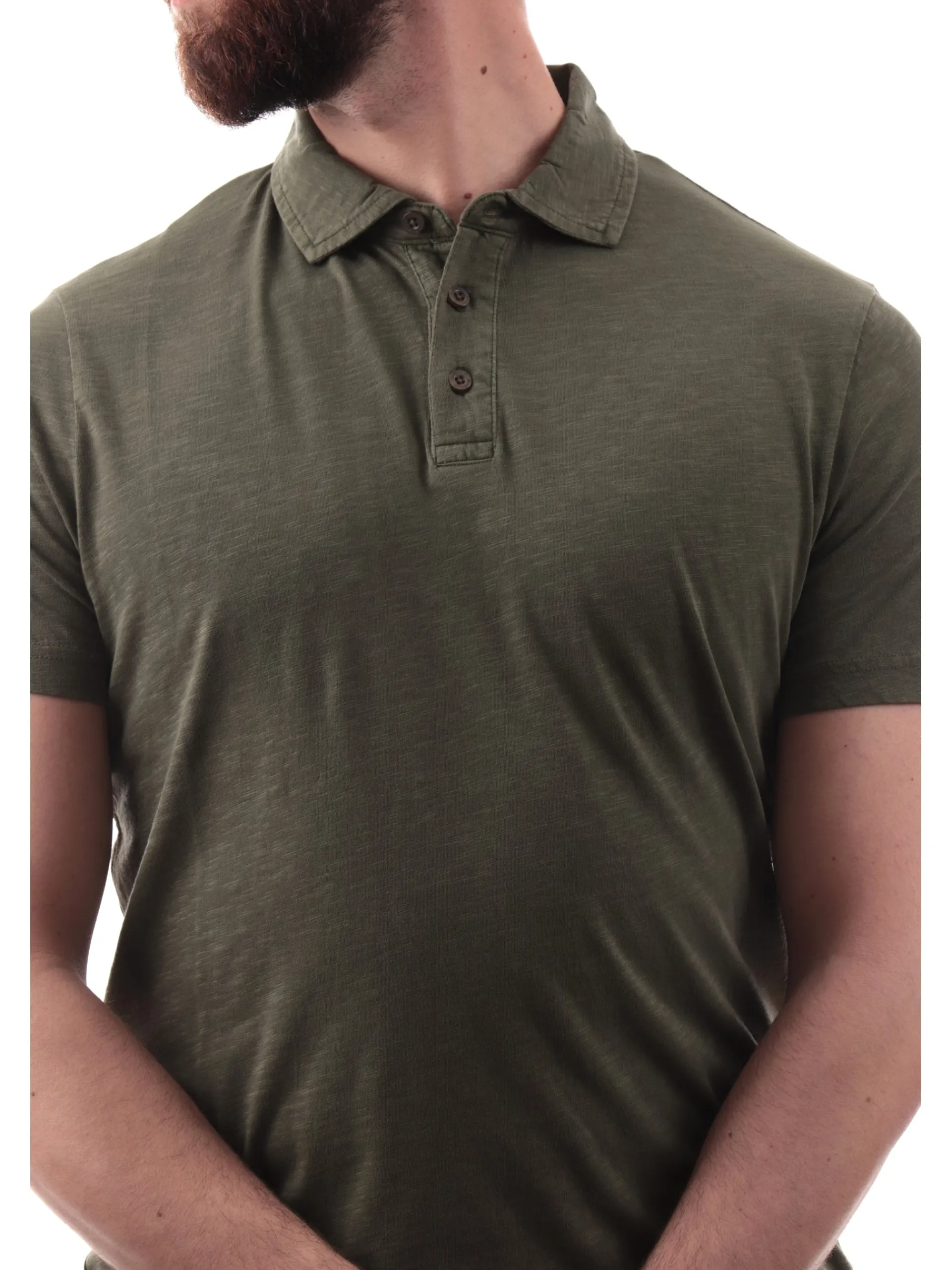 MARKUP Polo*Polo verde militare da uomo in jersey MK11012