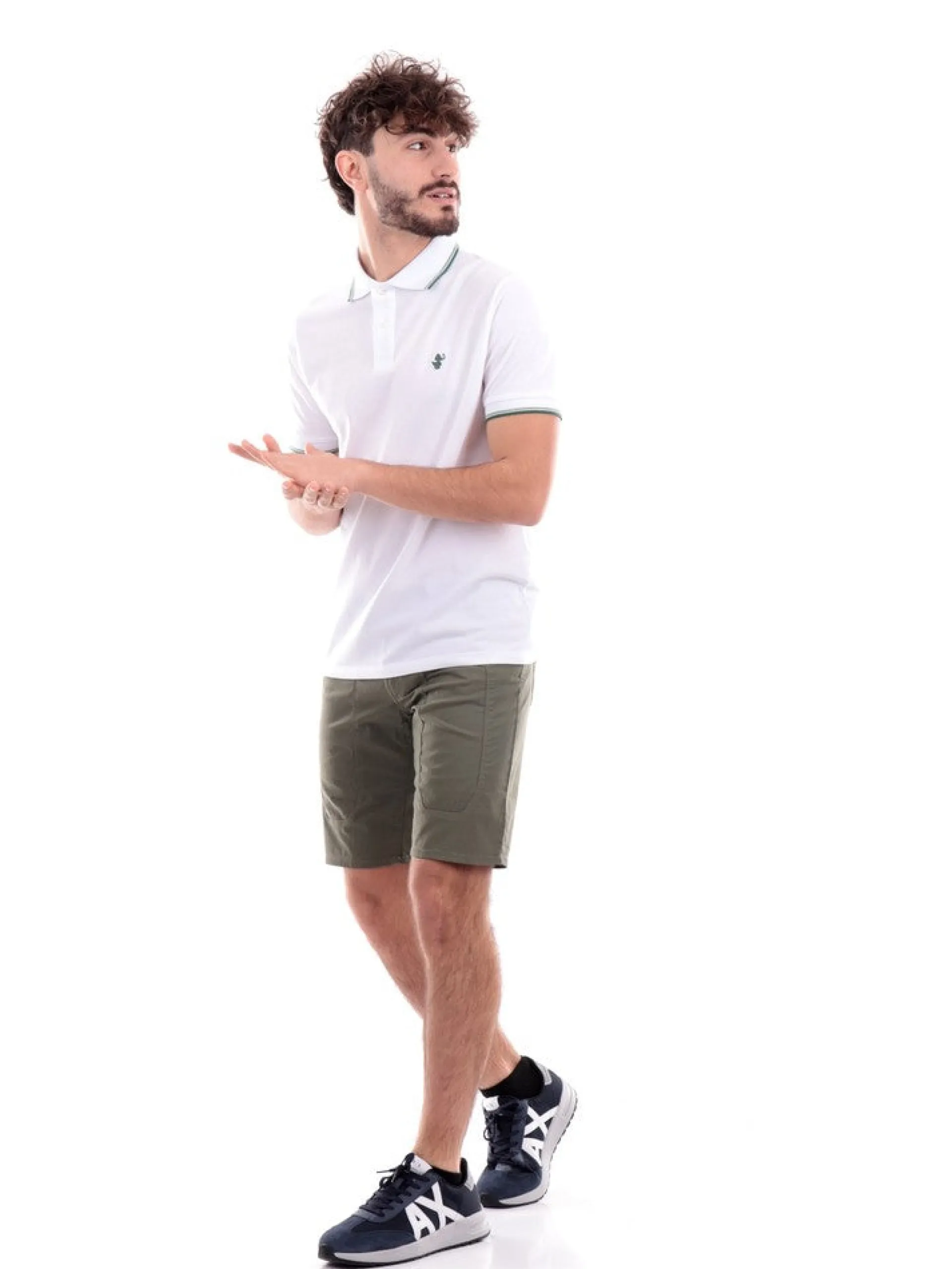 SAVE THE DUCK Polo*Polo bianca da uomo Richard Polo DR0136MBATE16