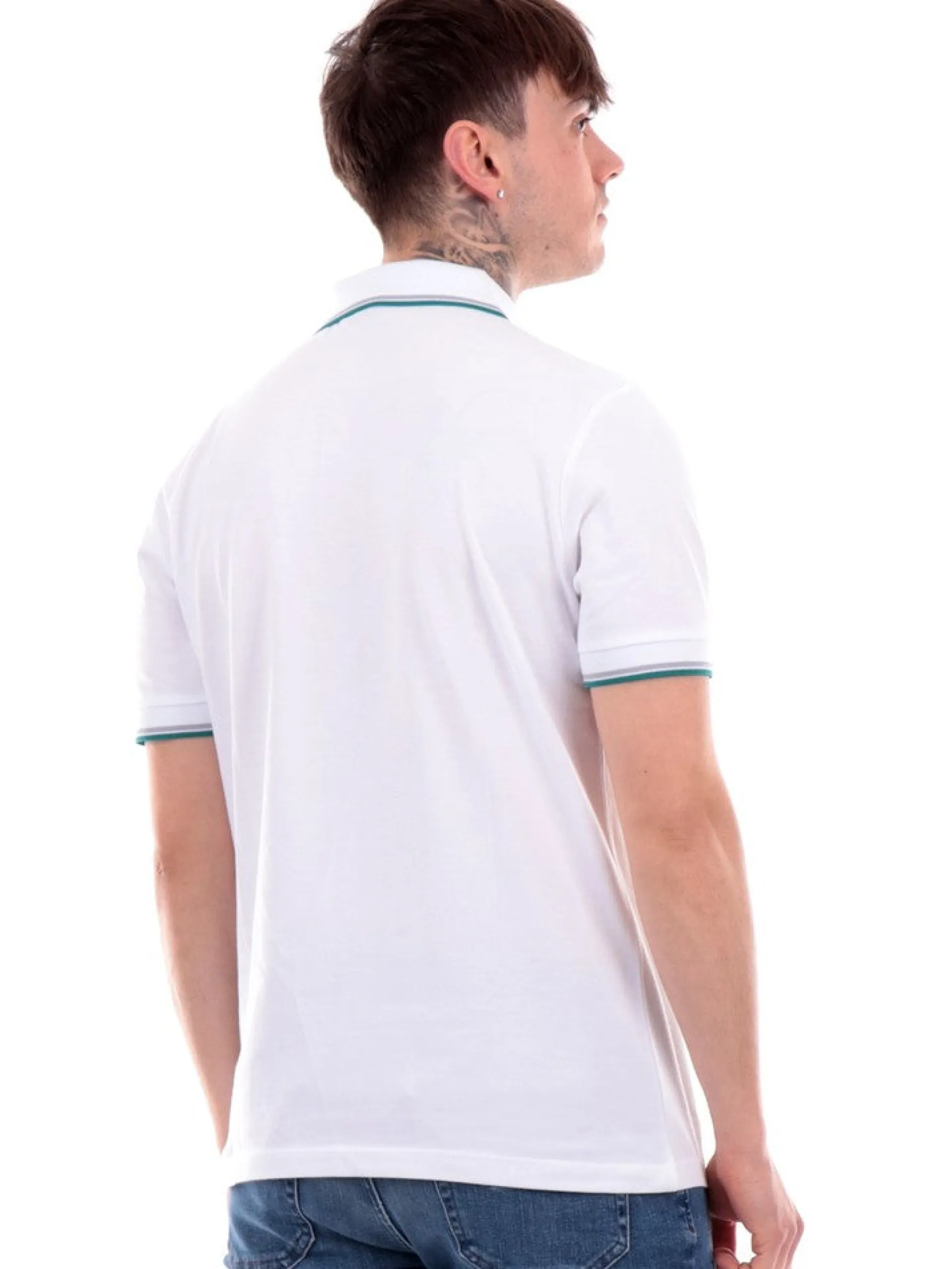SAVE THE DUCK Polo*Polo bianca da uomo Richard DR0136MBATE18