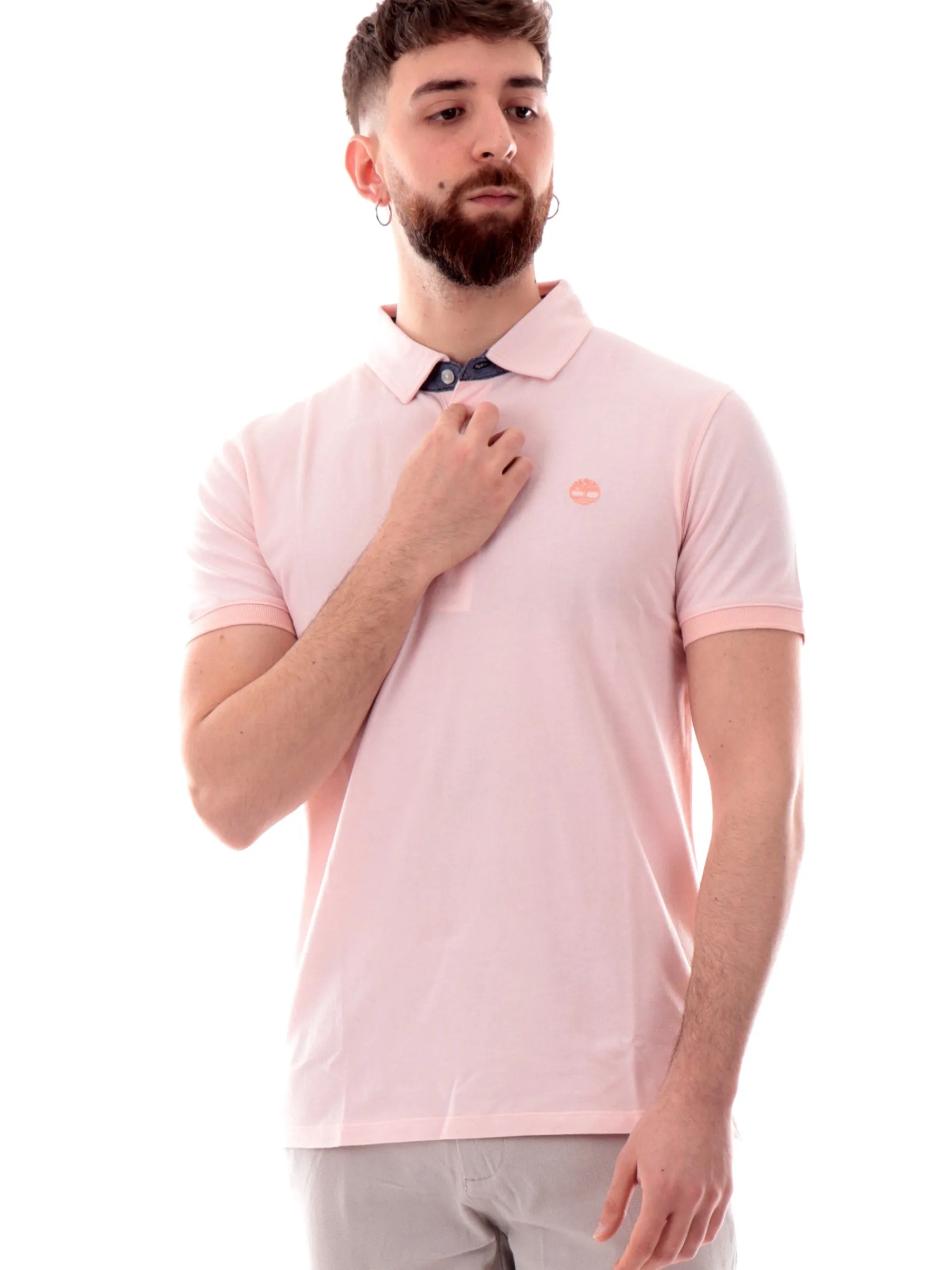 TIMBERLAND Polo*Polo rosa Baboosic Brook Oxford da uomo Slim Fit TB0A6BWG