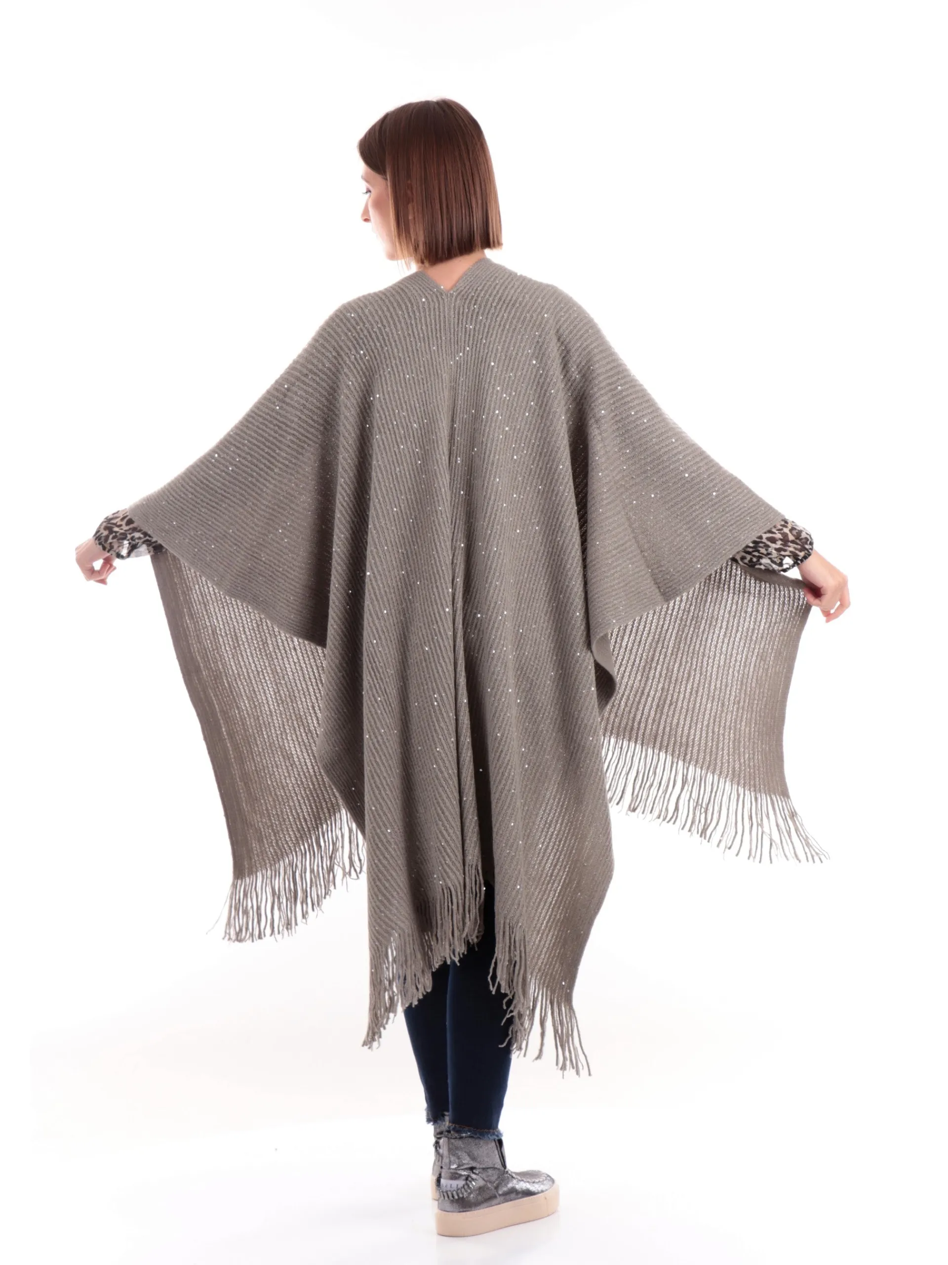 MOLLYBRACKEN Maglie*Poncho Molly Bracken verde da donna B251AH