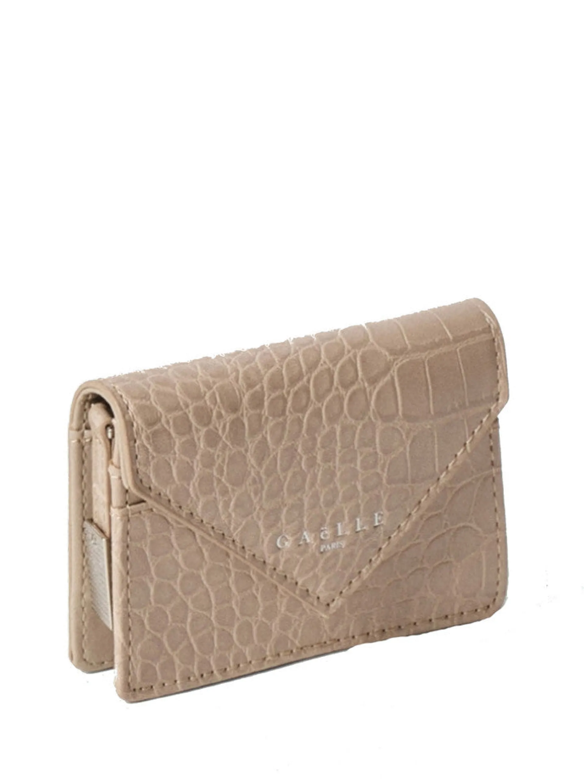 GAELLE Portafogli*Portafoglio beige da donna Coccodrillo Mini Wallet GBADP4613CC