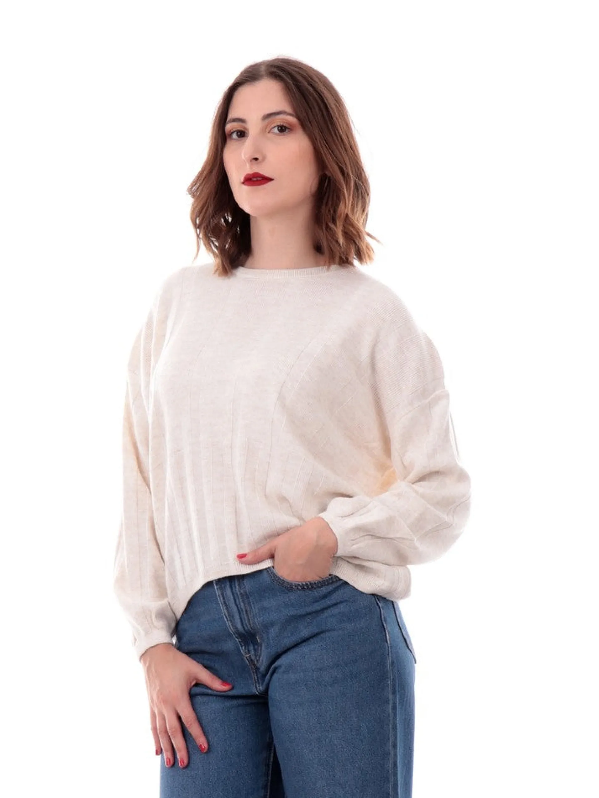 ONLY Maglie*Pullover beige da donna 15236369