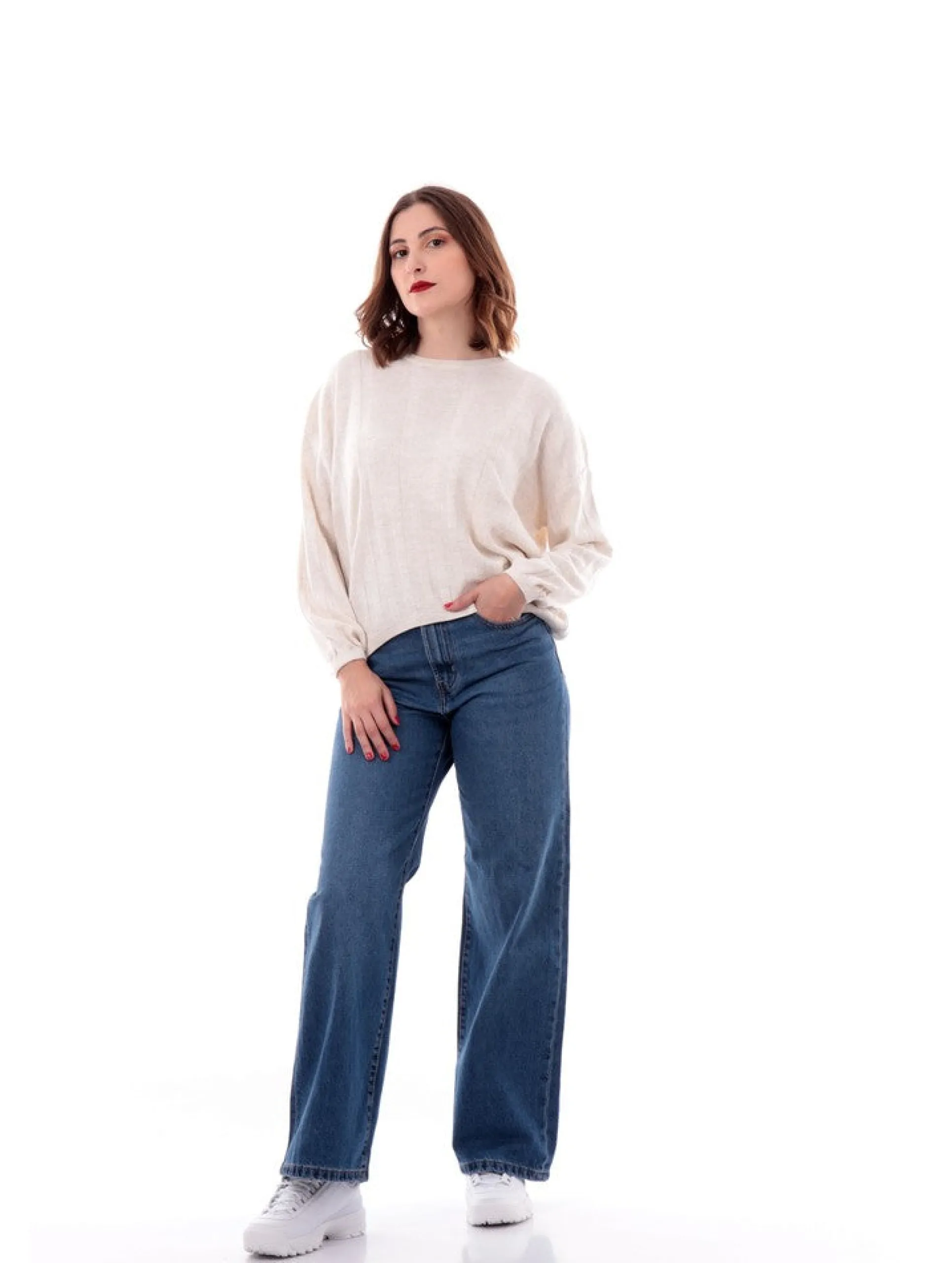 ONLY Maglie*Pullover beige da donna 15236369