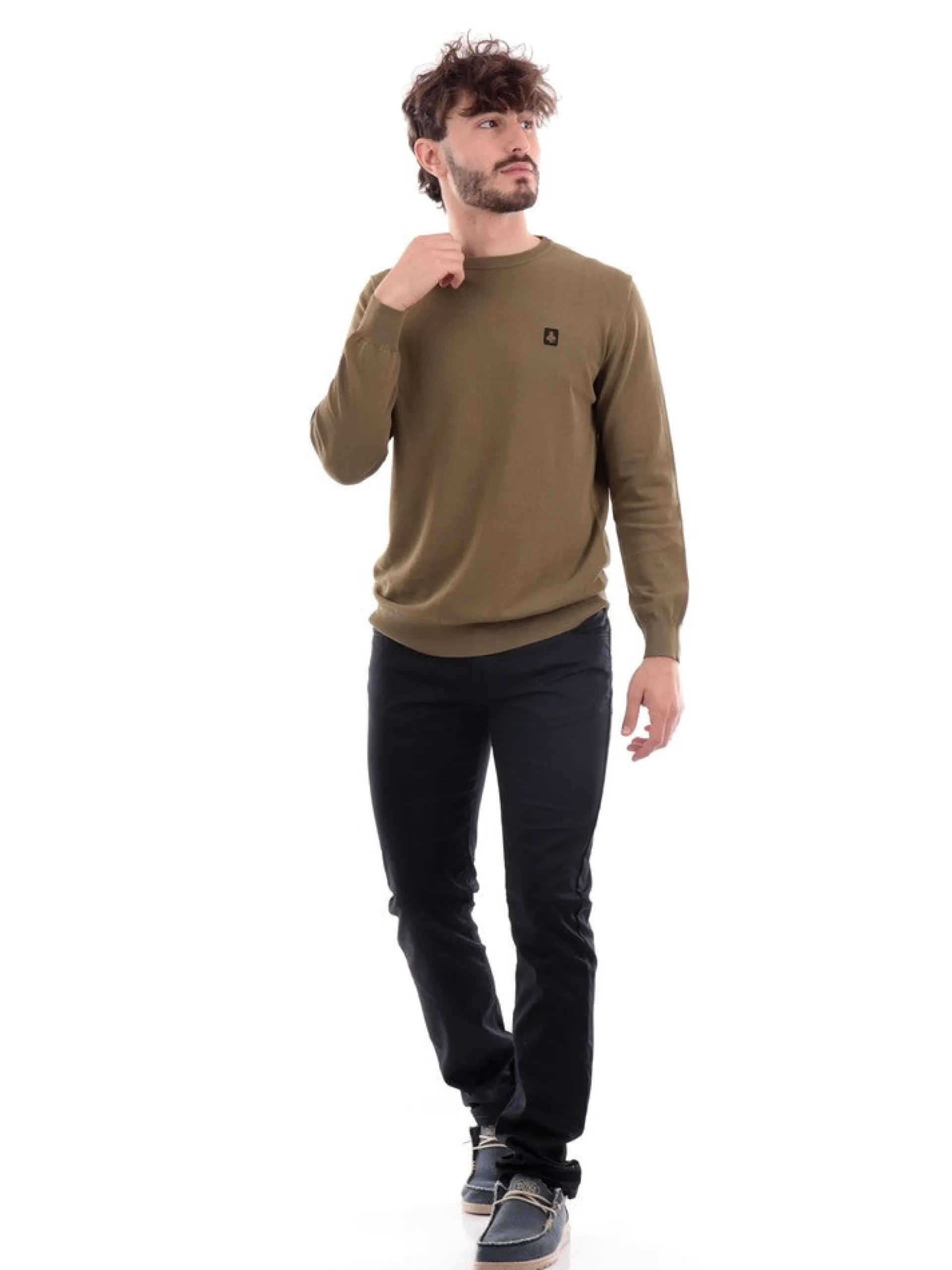 REFRIGIWEAR Maglie*Pullover verde militare da uomo Ben M25800