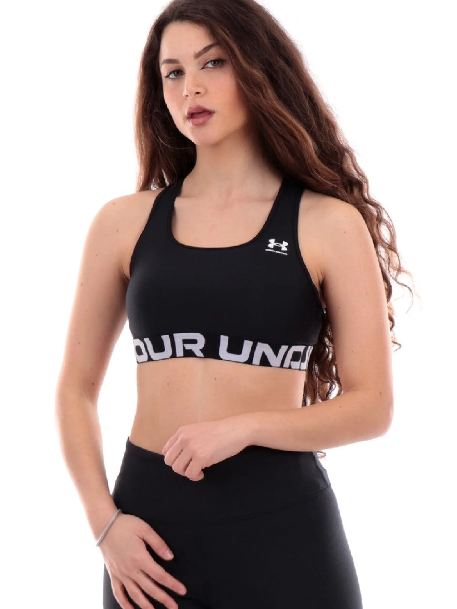 UNDER ARMOUR Maglie*Reggiseno Sportivo nero elastico logato