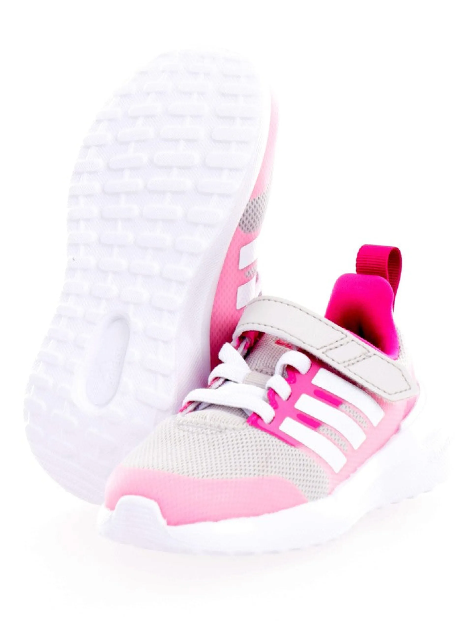 ADIDAS EQUIPMENT Sneakers*Scarpe Adidas rosa e grigie da bambina con velcro FortaRun 2.0 HR02