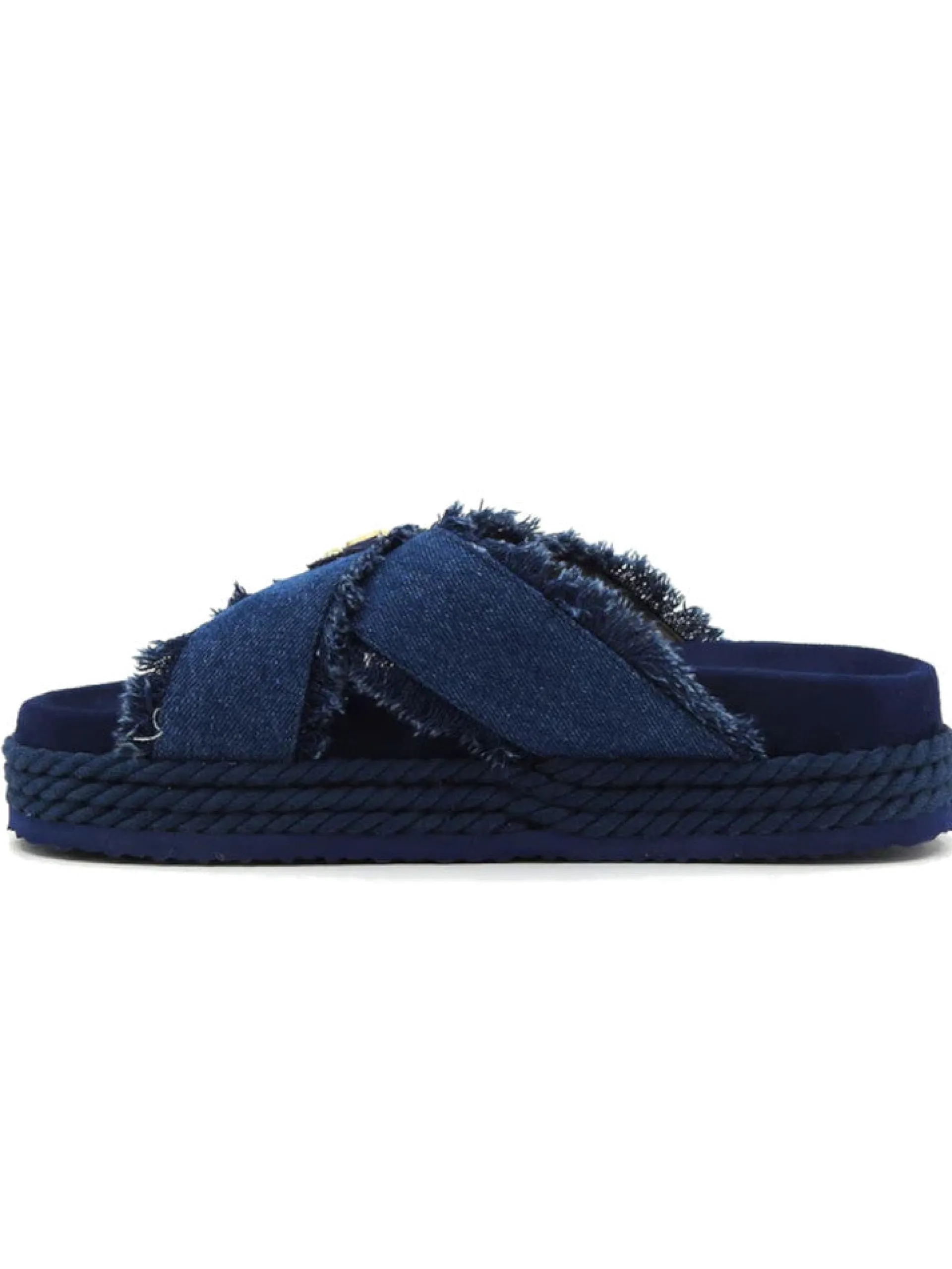MOU Sandali*Scarpe Ciabatte Jeans Sandal Denim Criss Cross 451004KDEN