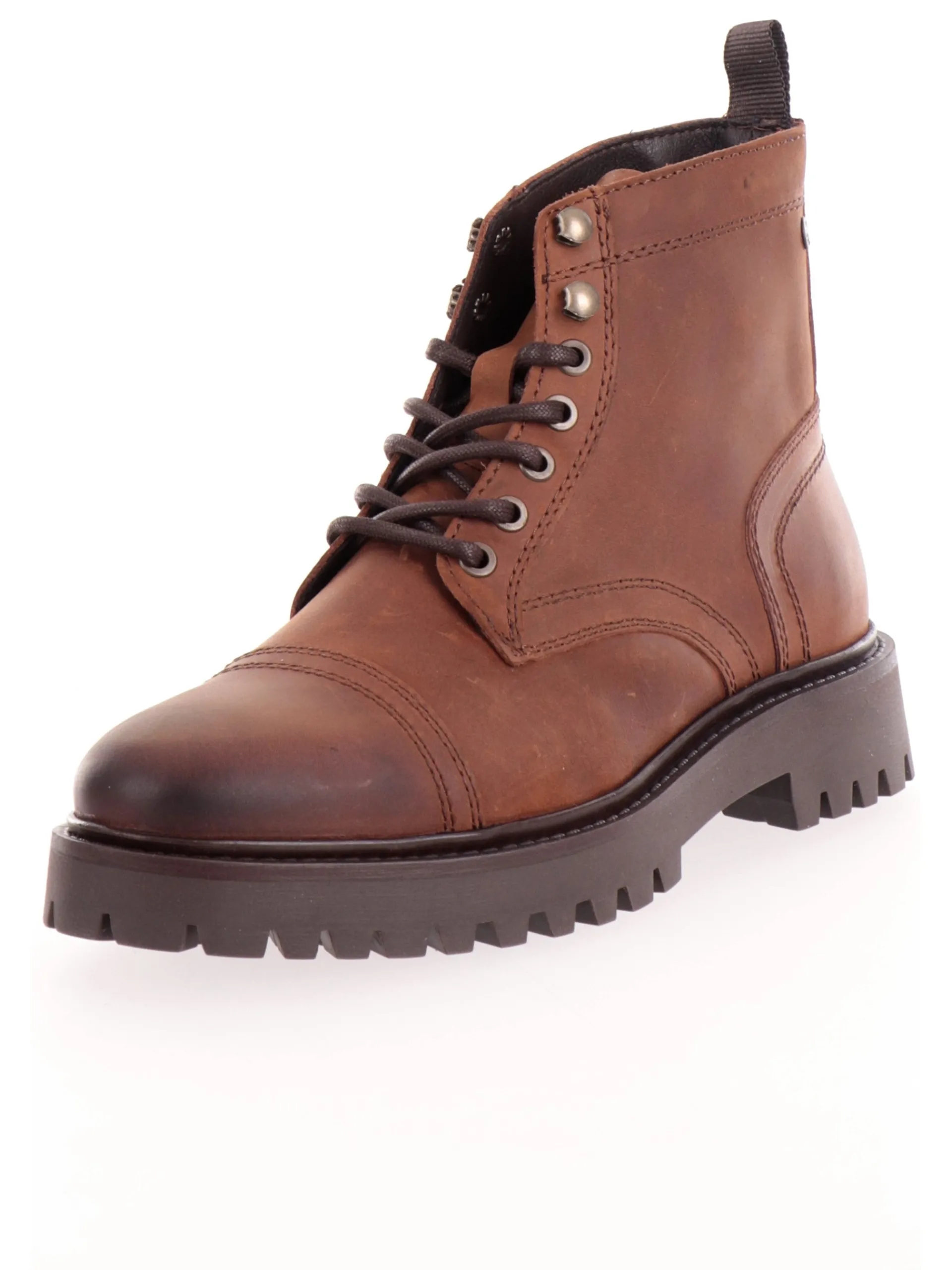 JACK&JONES Stivaletti*Scarpe Jack Jones pelle marroni da uomo 12262901