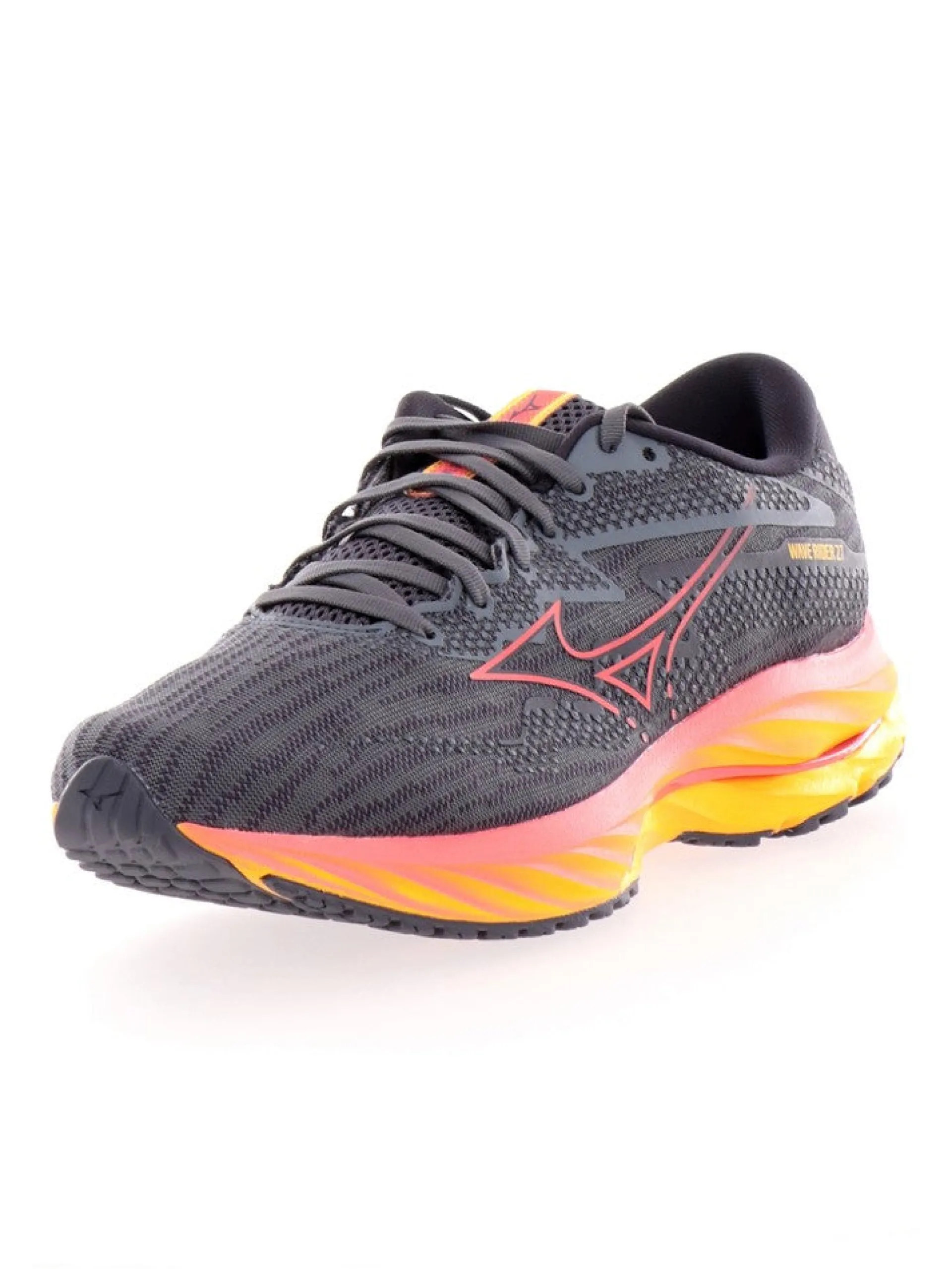 MIZUNO Scarpe Running*Scarpe grigie e gialle da uomo Wave Rider 27 J1GC230