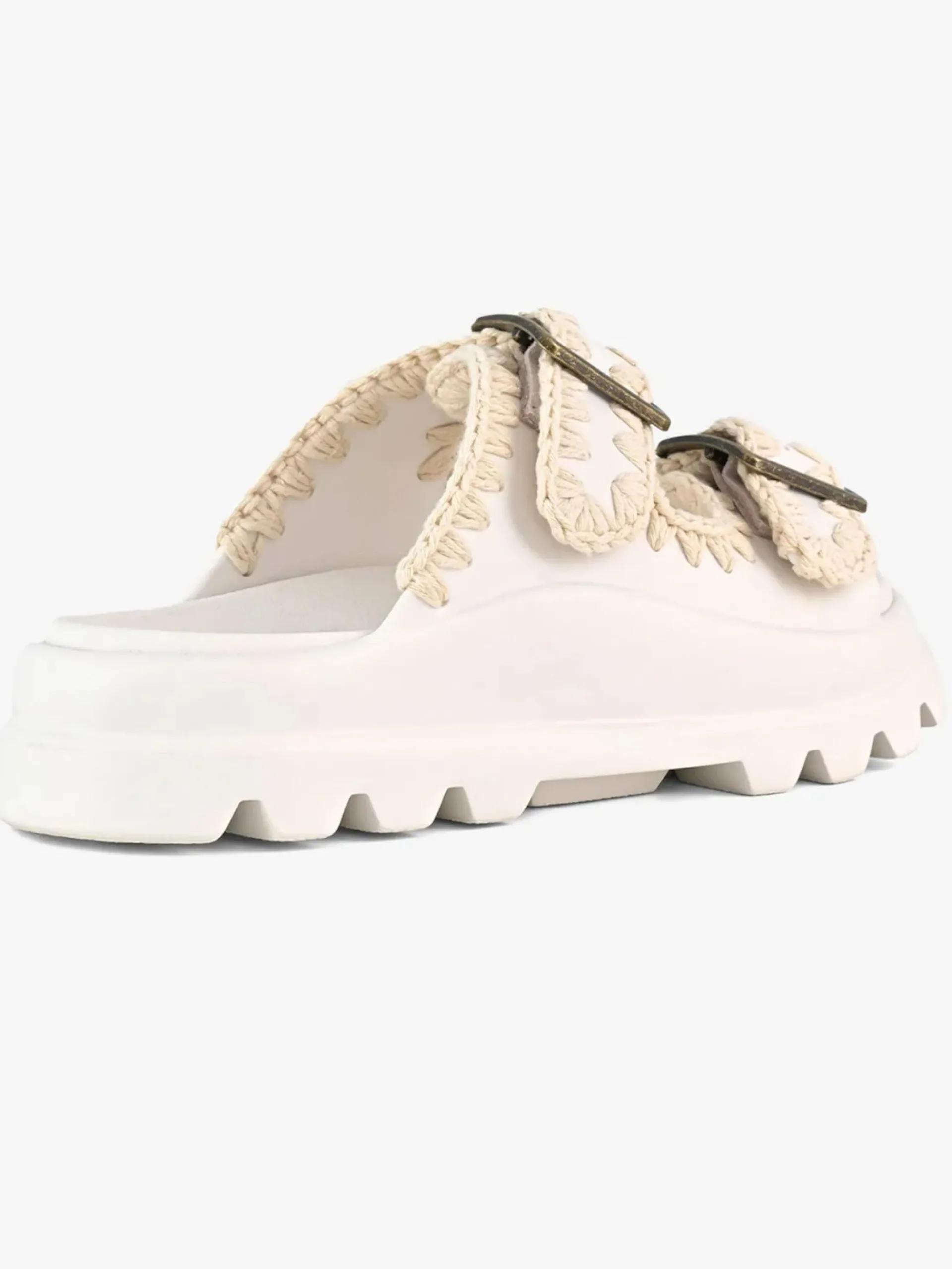 MOU Sandali*Scarpe bianche Eva One-Piece Slide Two-Buckle in gomma 661001N