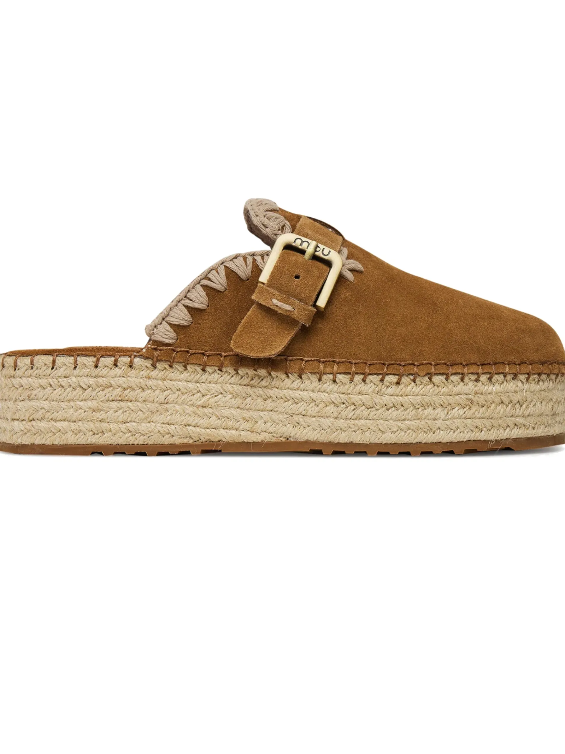 MOU Sandali*Scarpe marroni in pelle Jute Clog Plain Suede 641000A