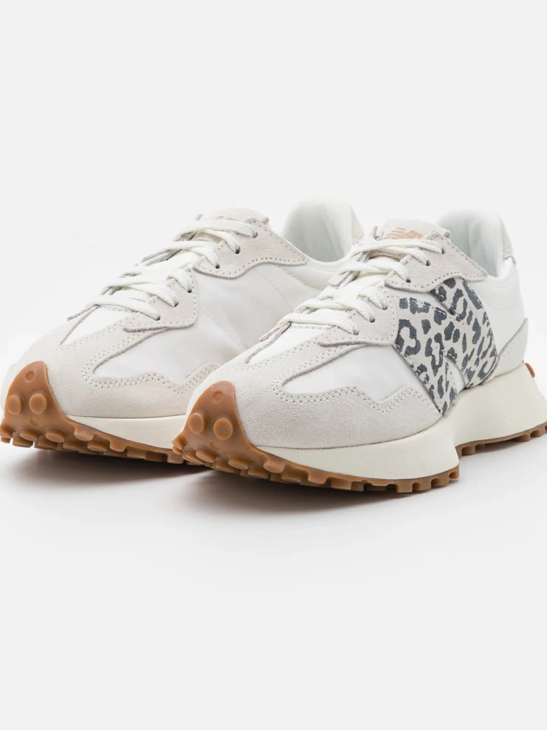 NEW BALANCE Sneakers*Scarpe 327 bianche logo NB animalier da donna Lifestyle WS327