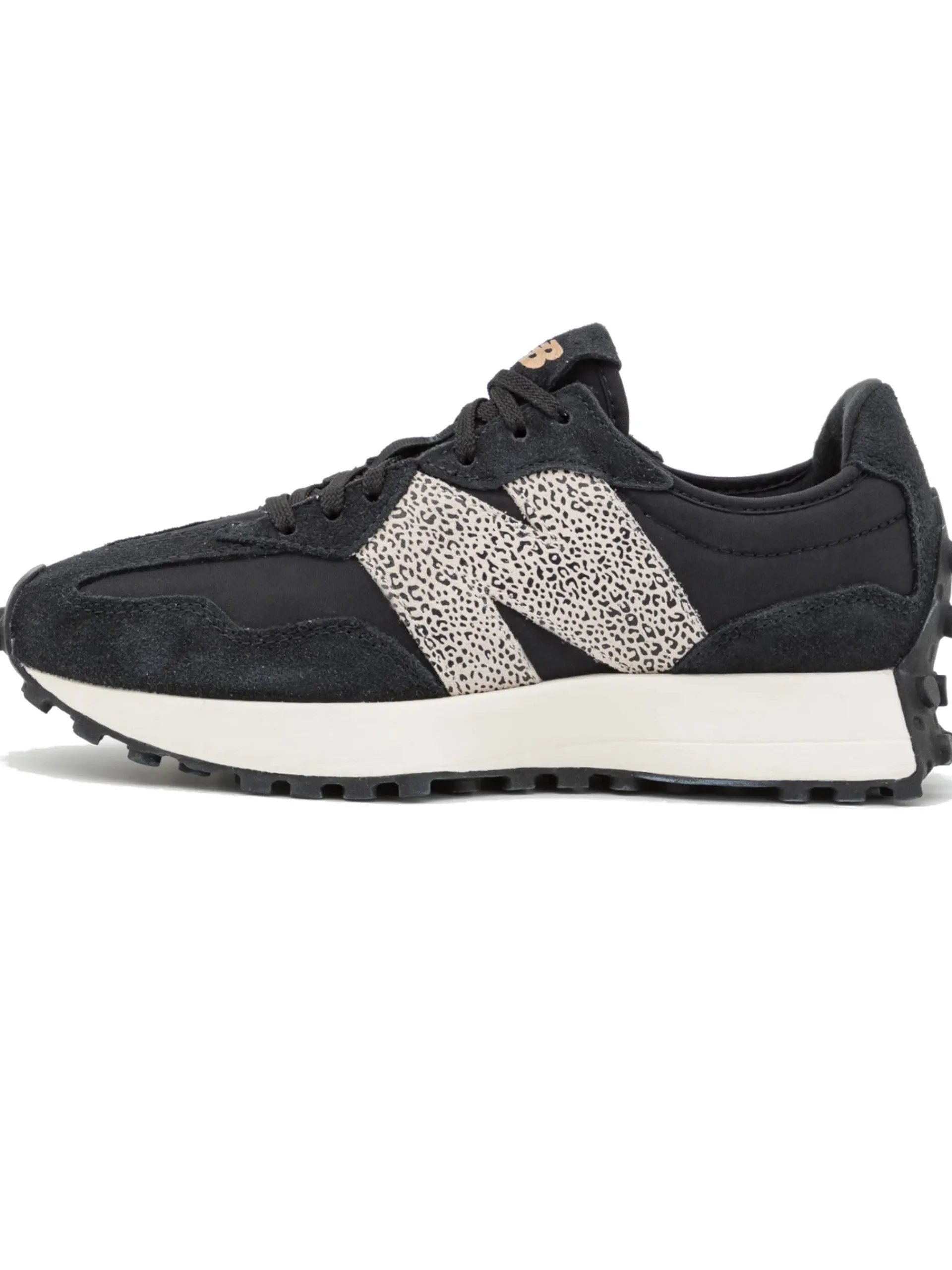 NEW BALANCE Sneakers*Scarpe 327 nere logo NB animalier da donna Lifestyle WS327