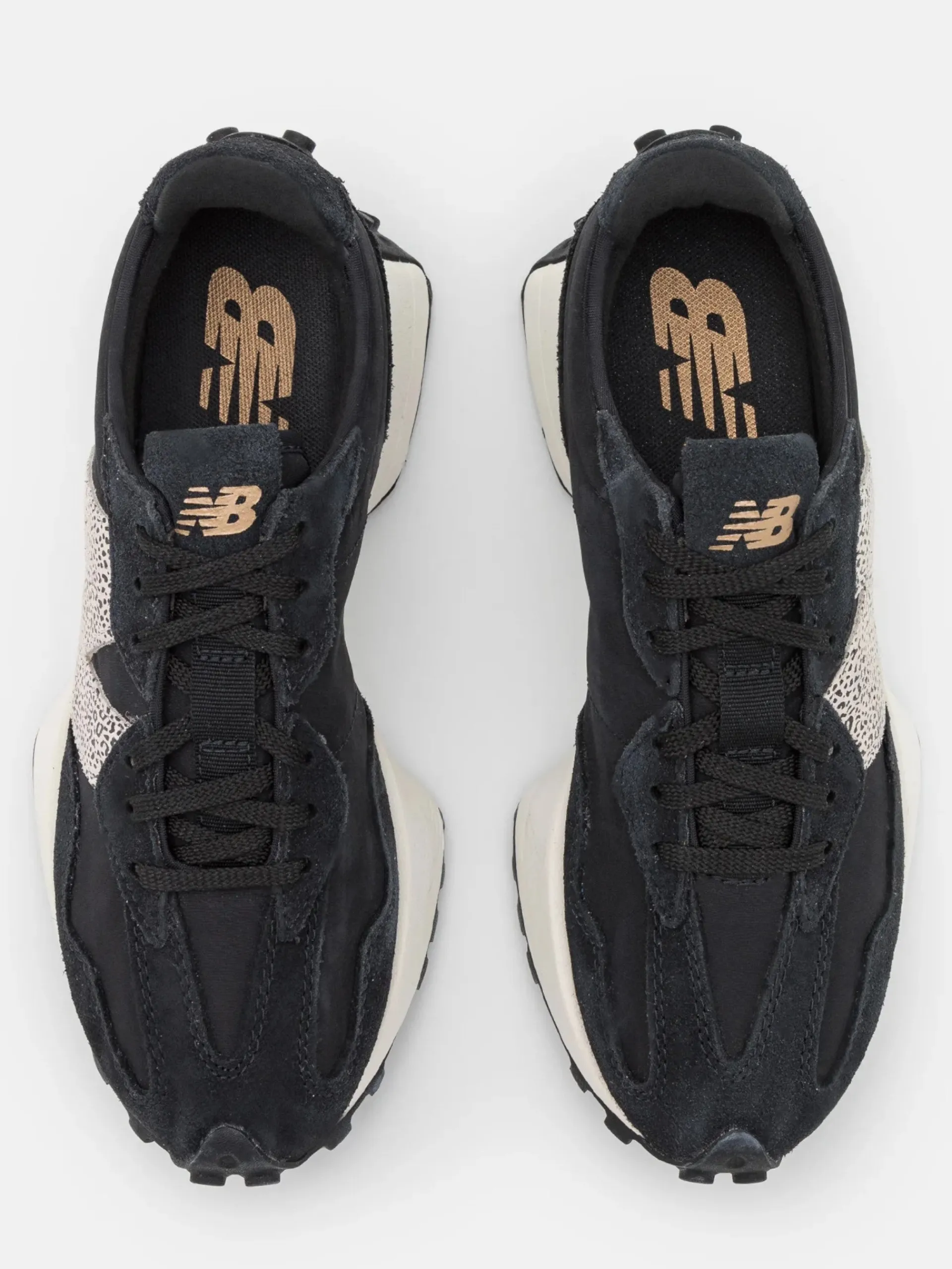 NEW BALANCE Sneakers*Scarpe 327 nere logo NB animalier da donna Lifestyle WS327