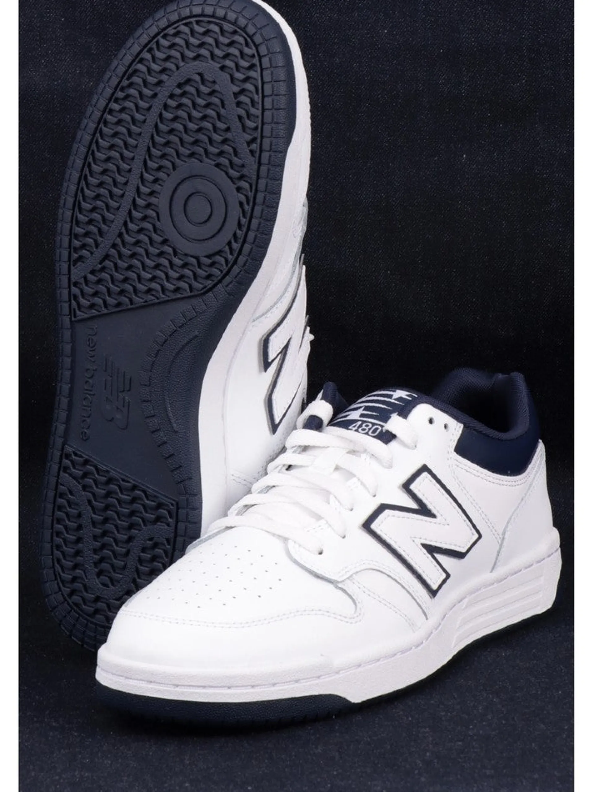 NEW BALANCE Sneakers*Scarpe bianche e blu da uomo modello 480 BB480