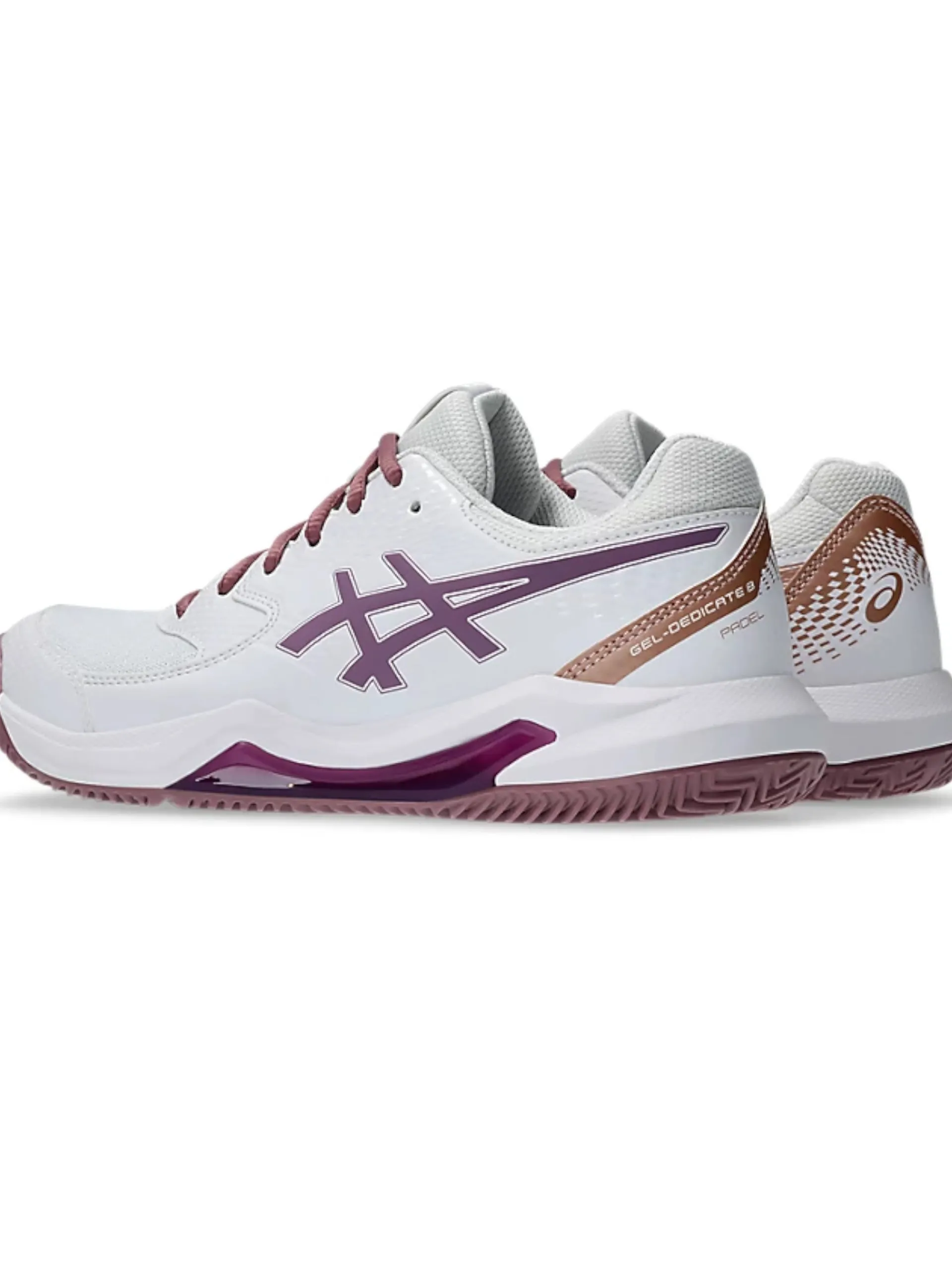 ASICS Scarpe*Scarpe padel Gel Dedicate 8 bianche e bordeaux da donna 1042A241