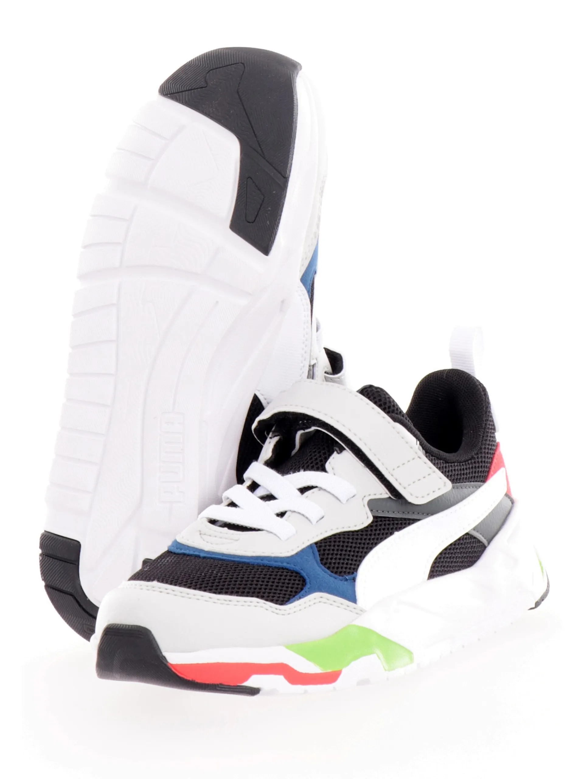 PUMA Sneakers*Scarpe bianche e nere da bambino Trinity AC + PS 39083
