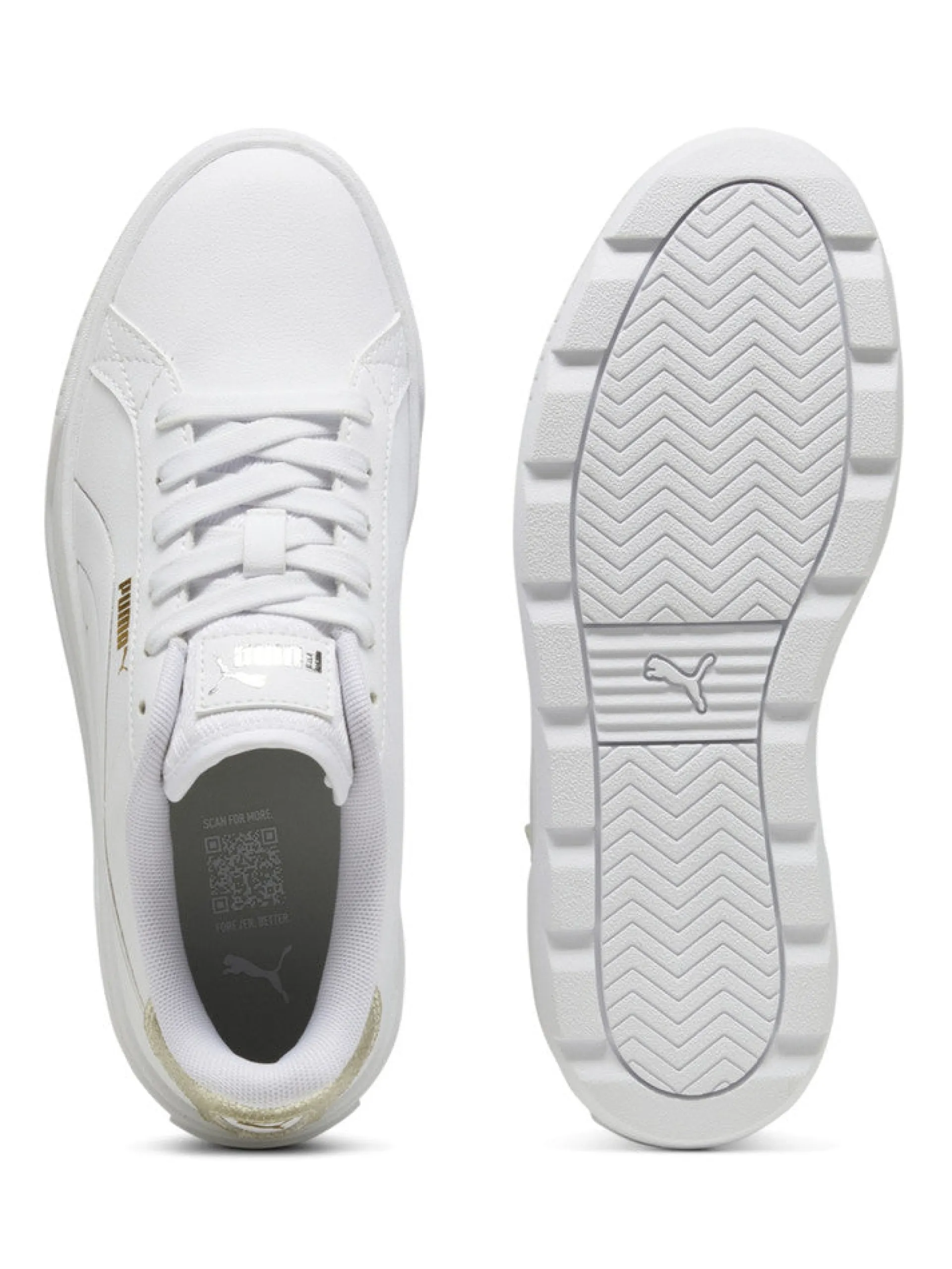 PUMA Sneakers*Scarpe Karmen Metallic Shine bianca da donna 39509