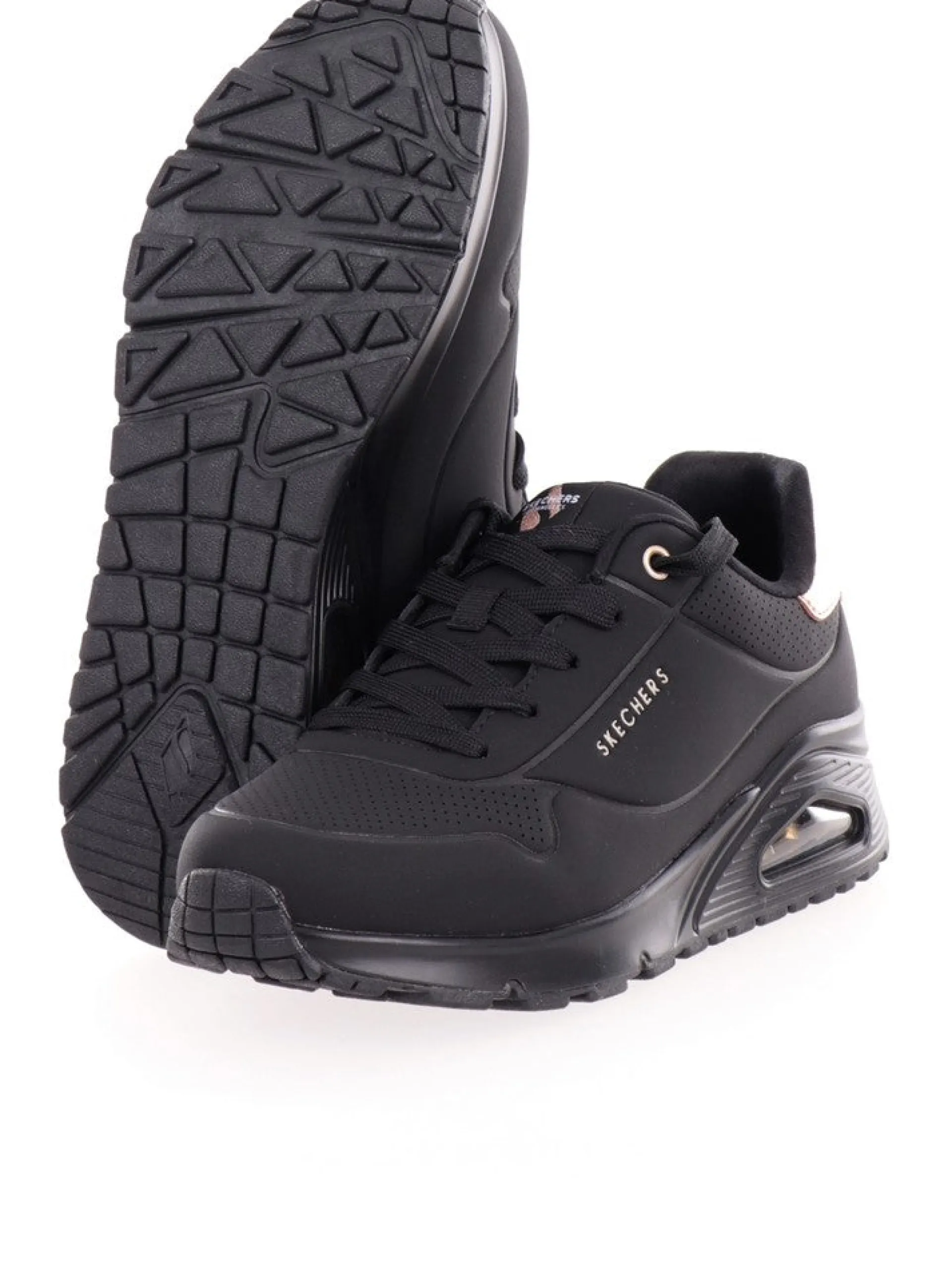 SKECHERS Sneakers*Scarpe nere da bambina Uno Gen1 Shimmer Away 310545L