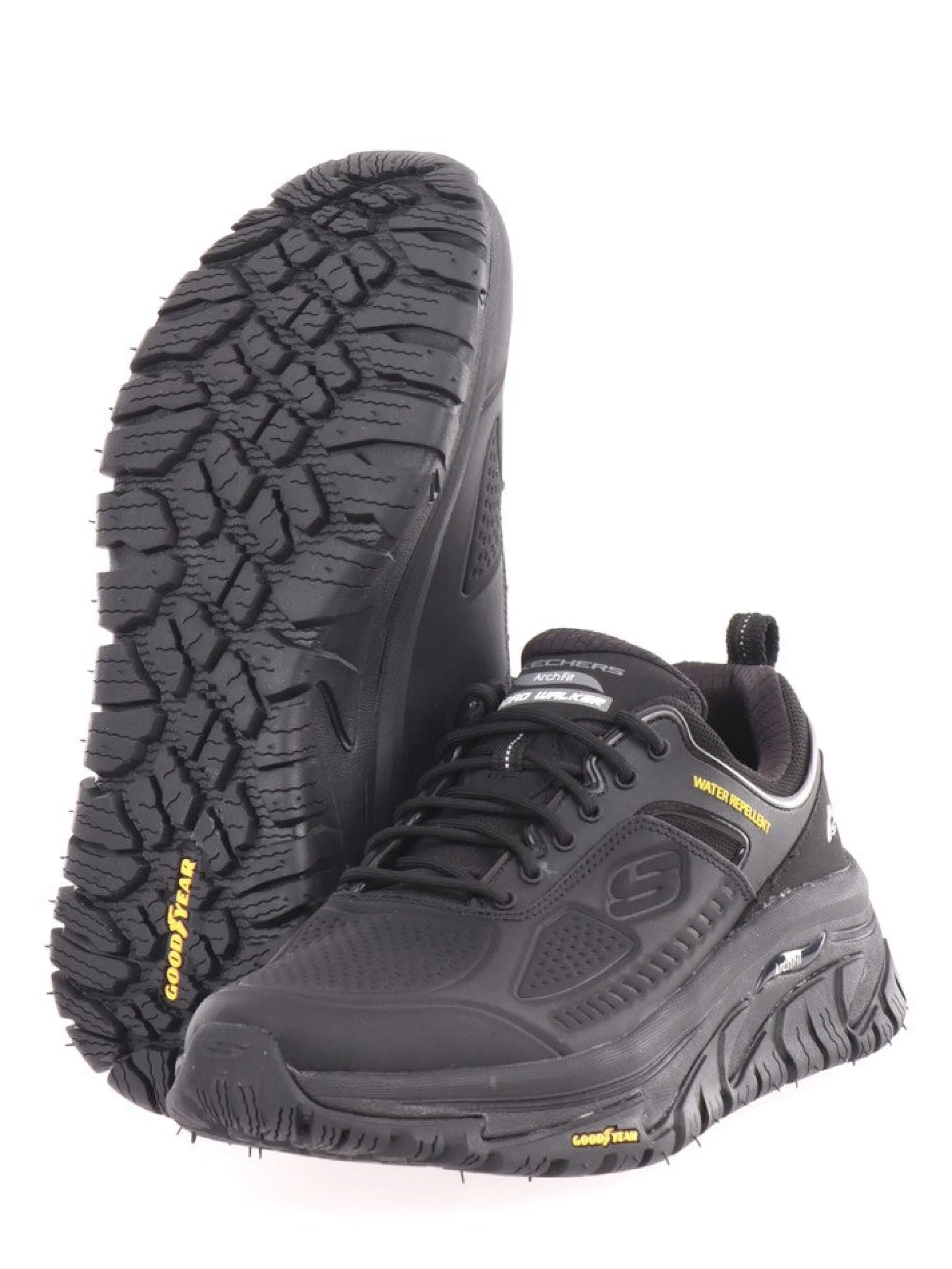SKECHERS Sneakers*Scarpe Nere da Uomo Arch Fit Road Walker Recon Suola Good Year 237333