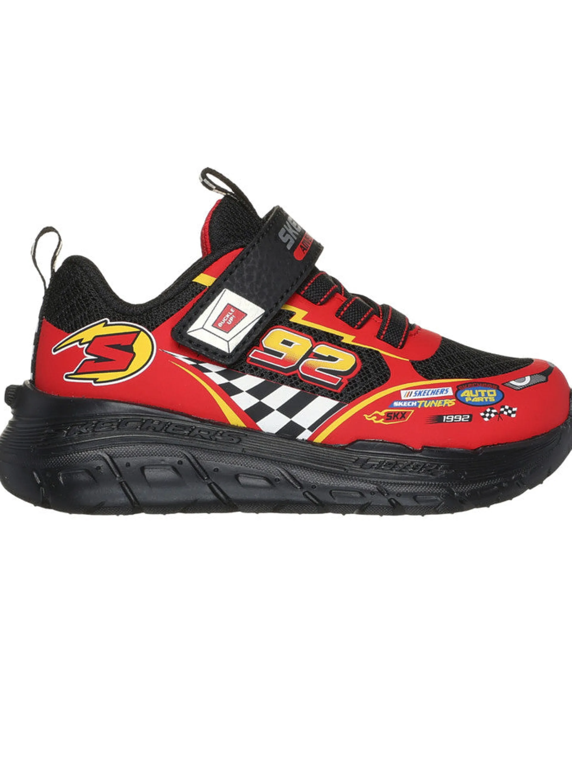 SKECHERS Sneakers*Scarpe Tracks nere e rosse da bambino 402303N