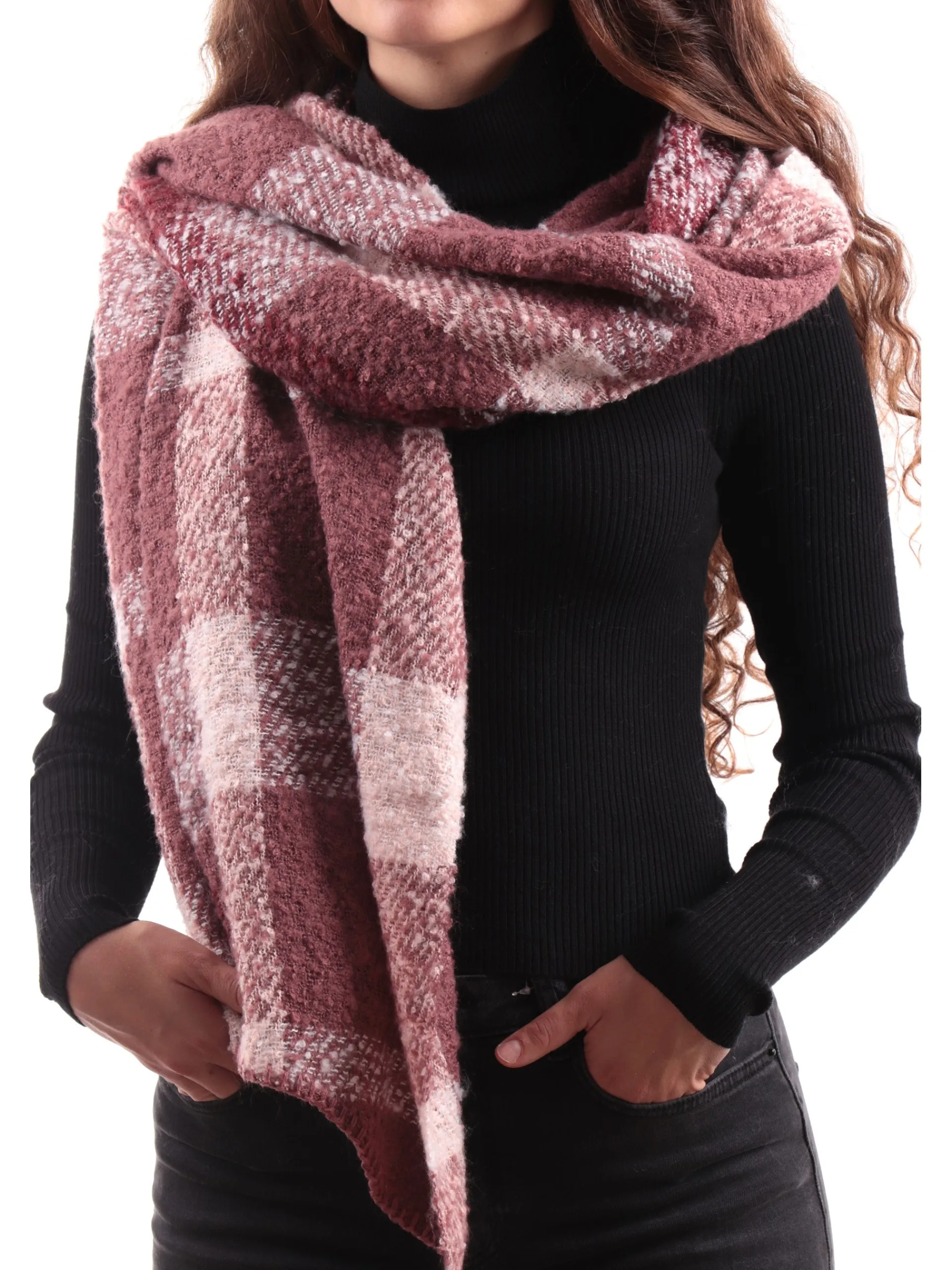 ONLY Sciarpe*Sciarpa a quadri da Donna frange