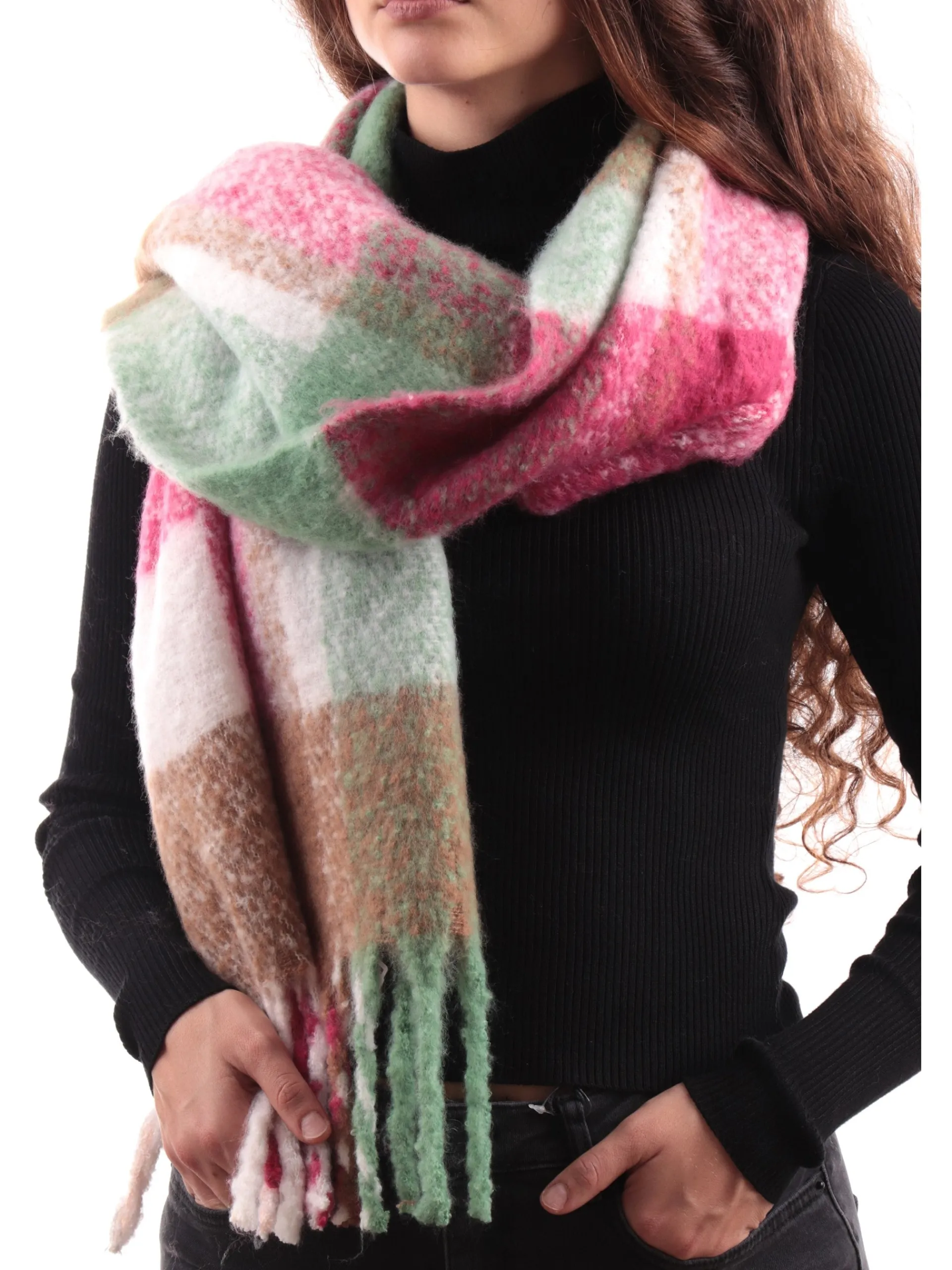 ONLY Sciarpe*Sciarpa a quadri da Donna frange 15297968