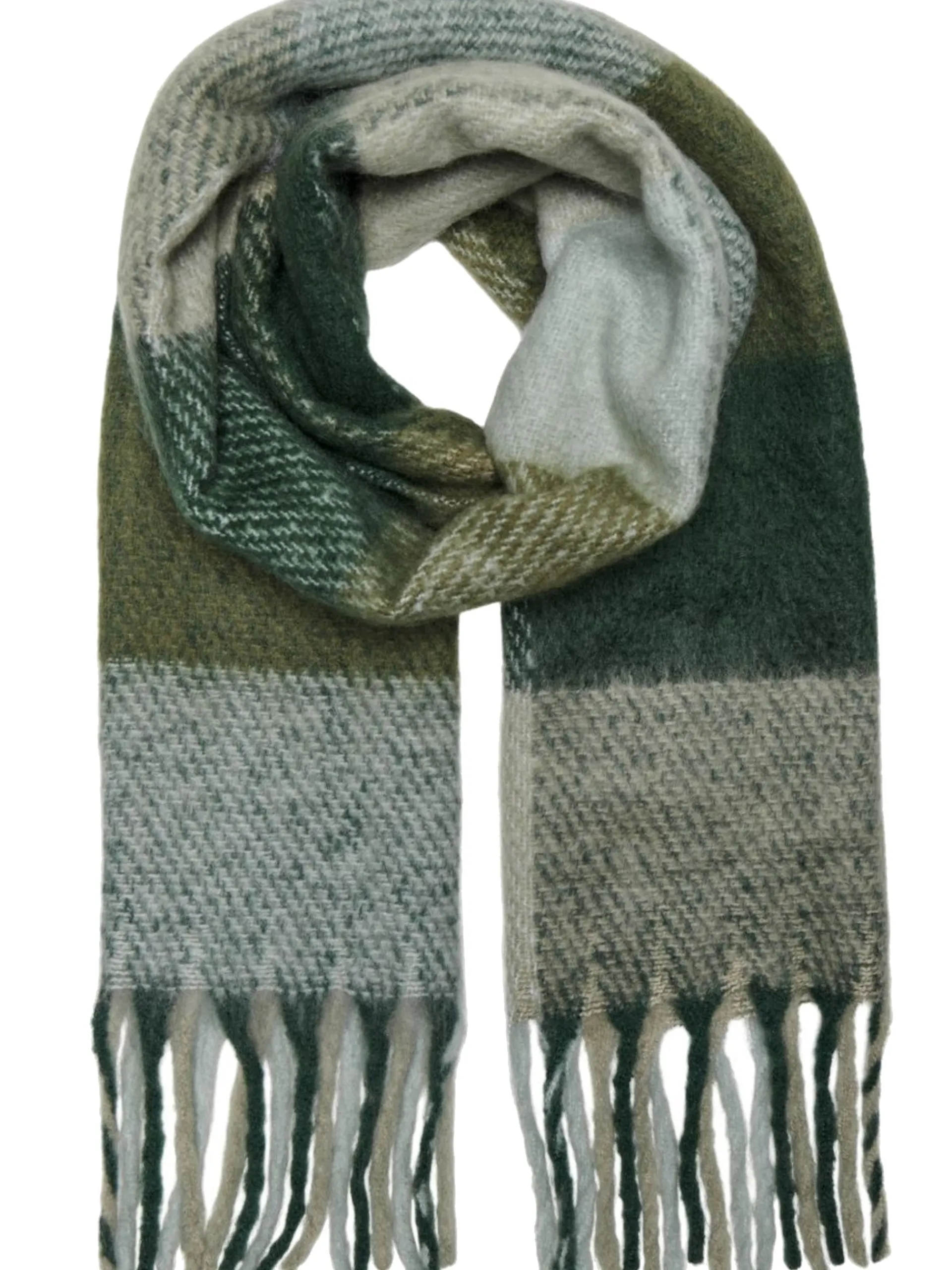 ONLY Sciarpe*Sciarpa verde a quadri da donna Check 15297974