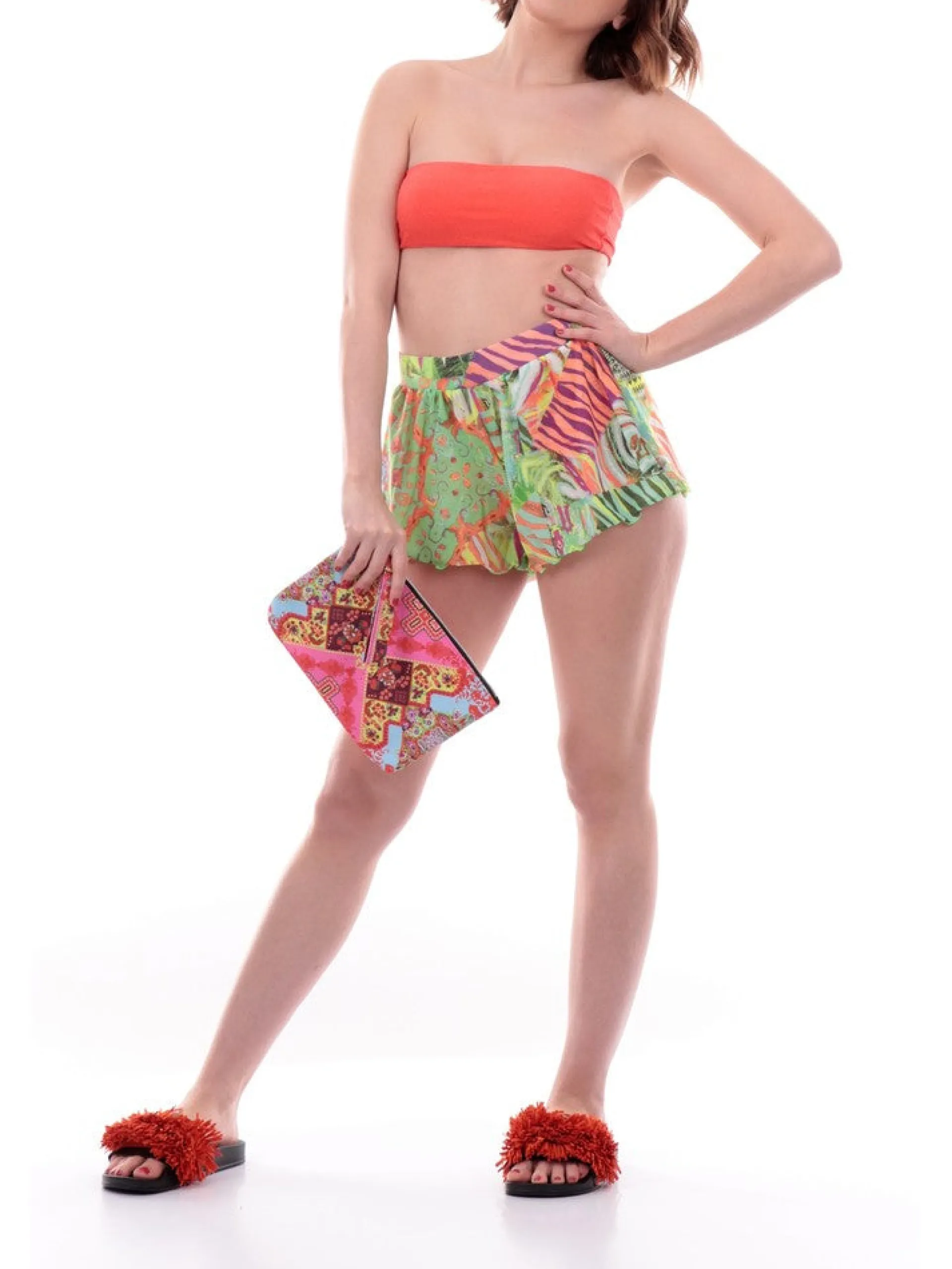 EFFEK Shorts|Shorts*Short donna Tropical Verdi Copricostume 0747X1