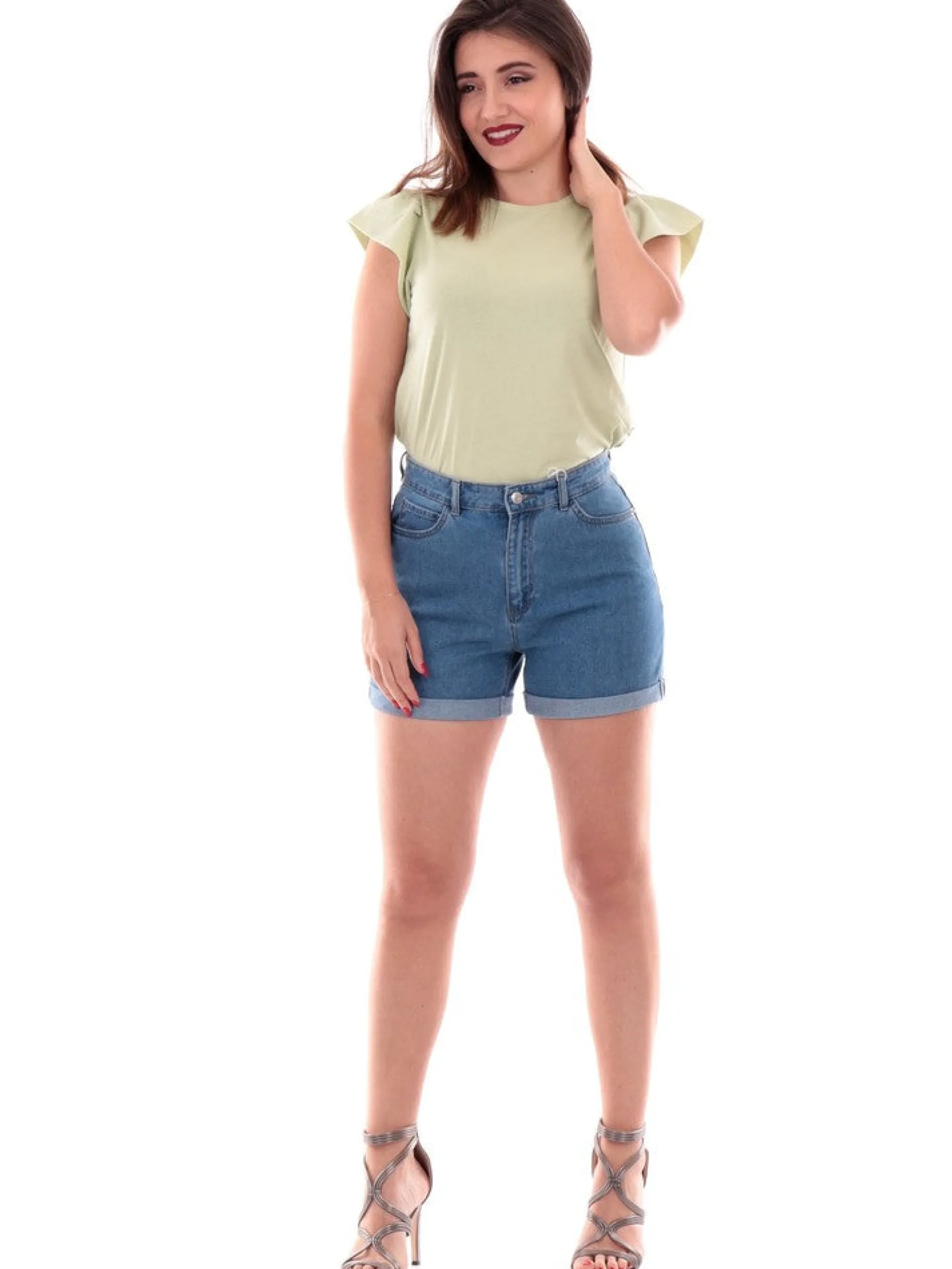 ONLY Shorts*Shorts jeans da donna con risvoltino 15230571
