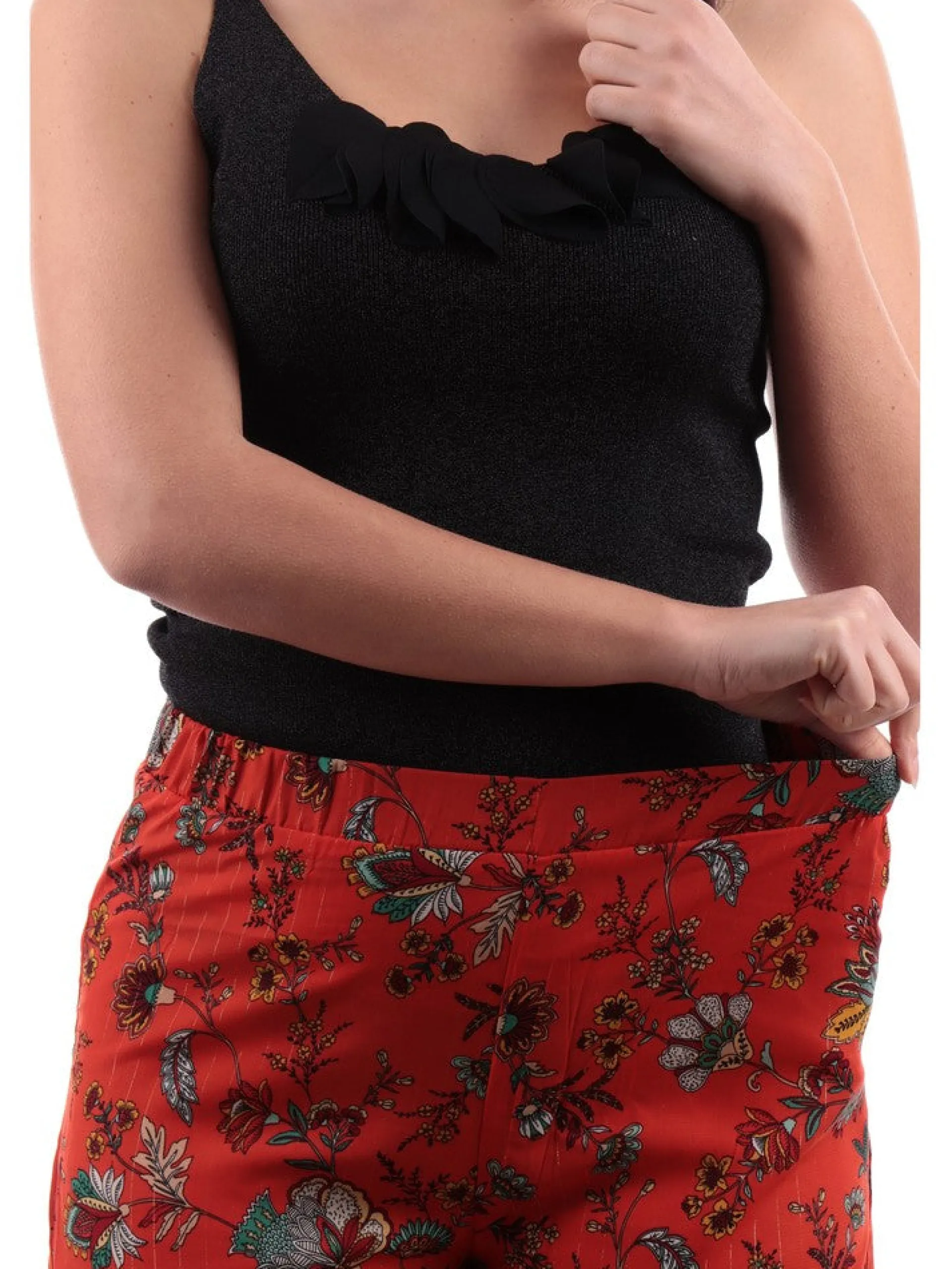 MOLLYBRACKEN Shorts*Shorts Molly Bracken Arancioni a fantasia da Donna
