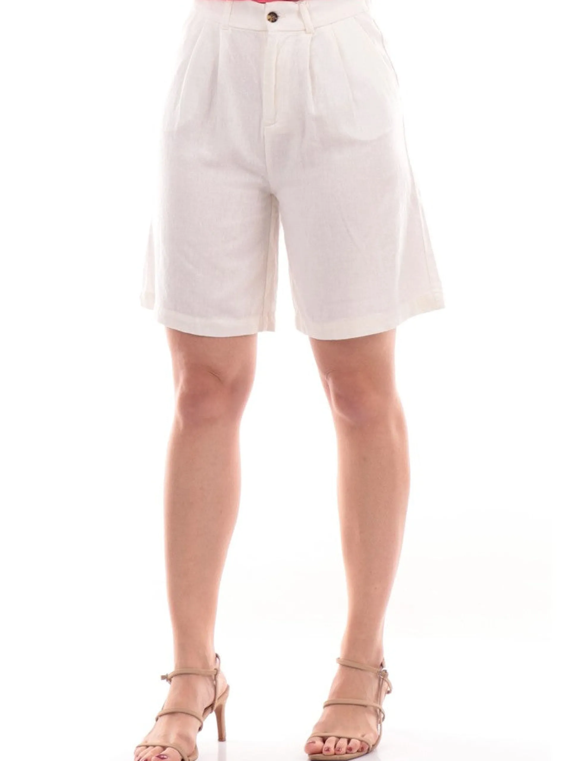 ONLY Shorts*Shorts bianchi da donna Wide Linen 15278792