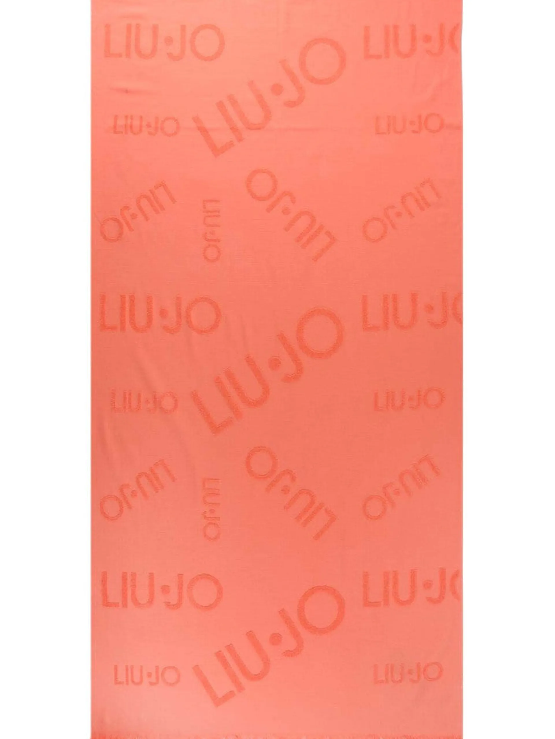 LIU JO MILANO Teli*Telo mare Liu Jo rosa salmone Donna con frange Logo jaquard VA4209T0300