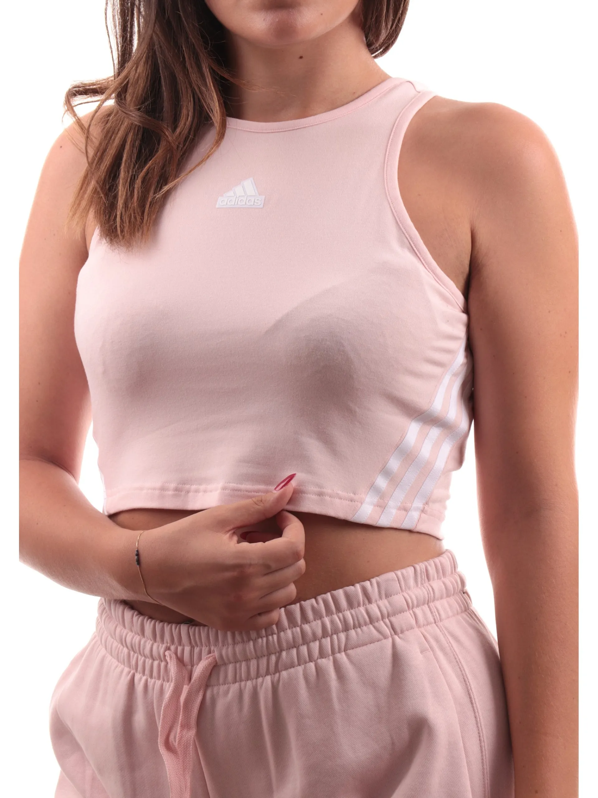 ADIDAS EQUIPMENT Maglie*Top Adidas Crop Rosa da donna realizzato 3 stripes Tank IW5295