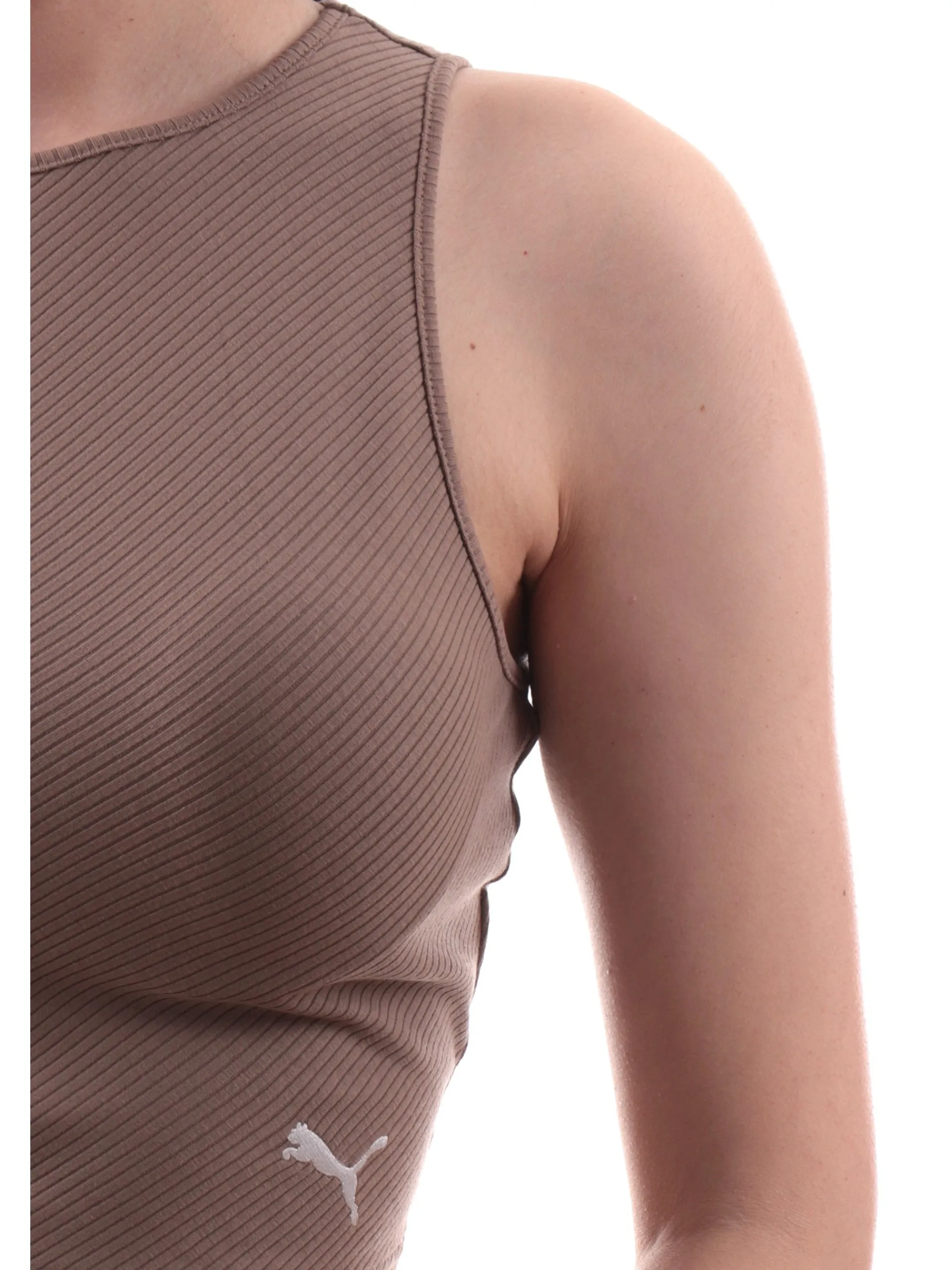 PUMA Maglie*Top crop marrone da donna rigato 629765