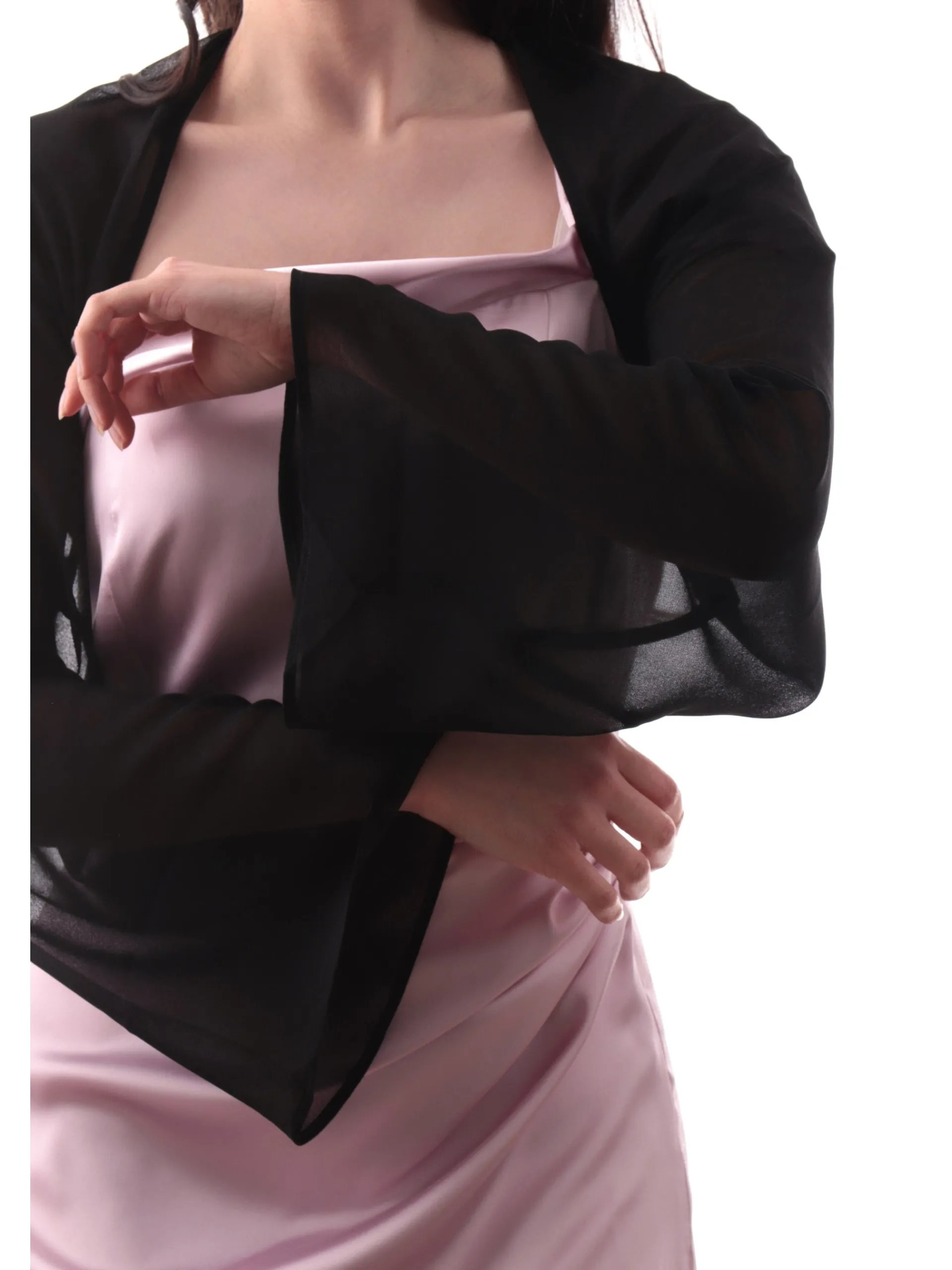 EMME MARELLA Maglie*Top nero coprispalle da donna raso JACKIE2