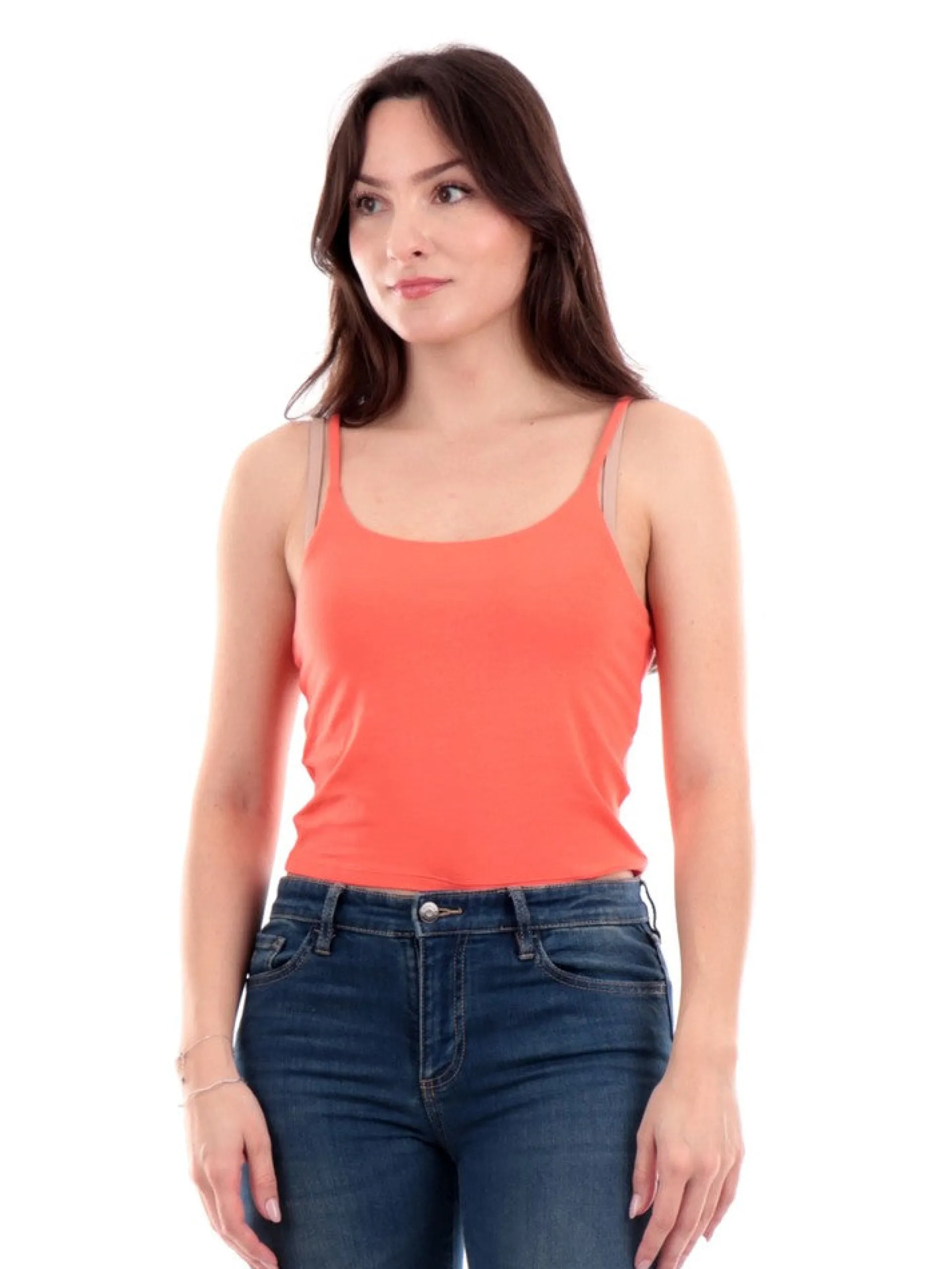 ONLY Maglie*Top arancione da donna Soft Touch Cropped Singlet 15283833