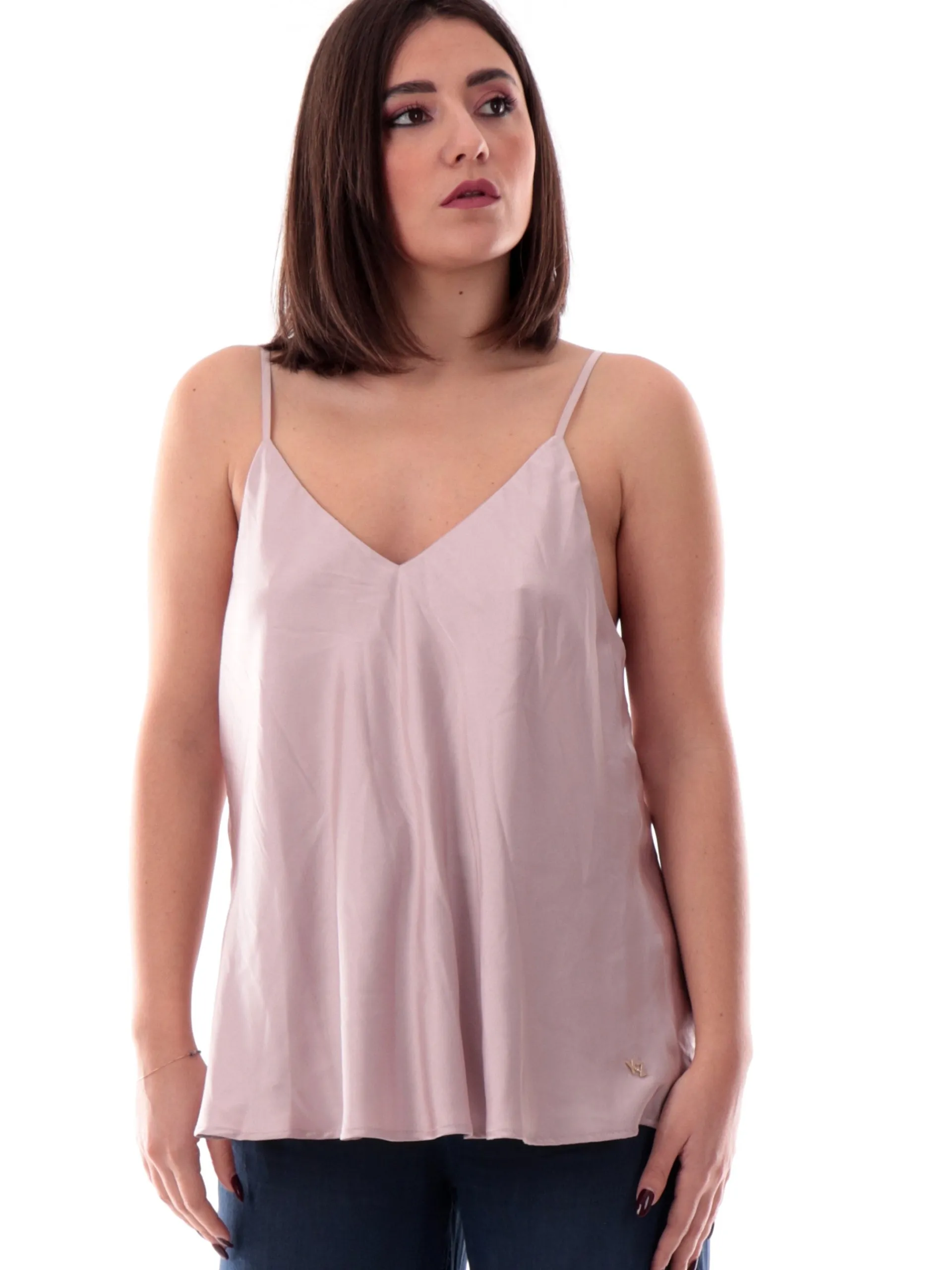 YES ZEE Maglie*Top raso rosa da donna con bretelle T280EU00