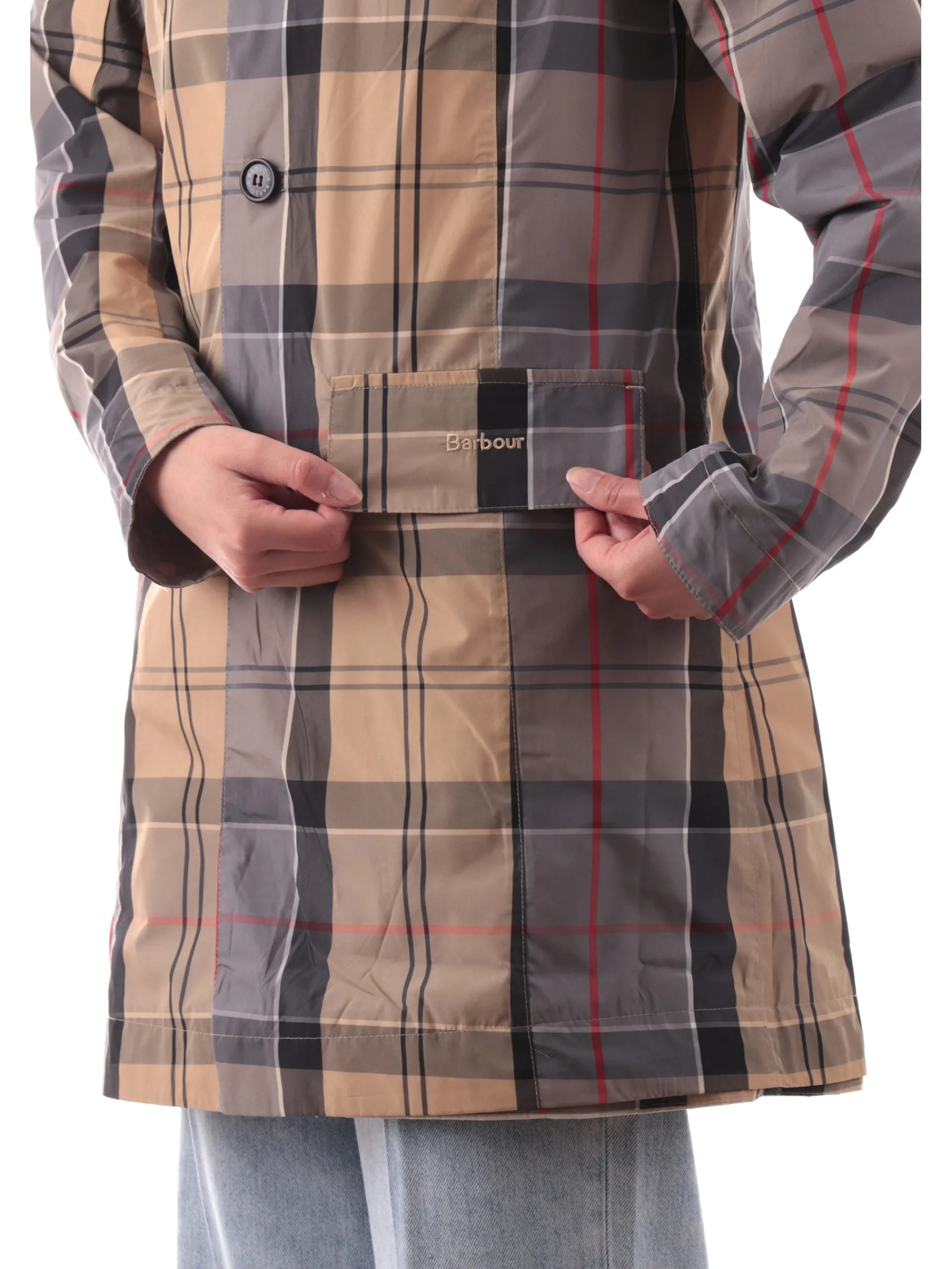 BARBOUR Cappotti*Trench donna reversibile da donna Babbity verde militare LSP0233ST33