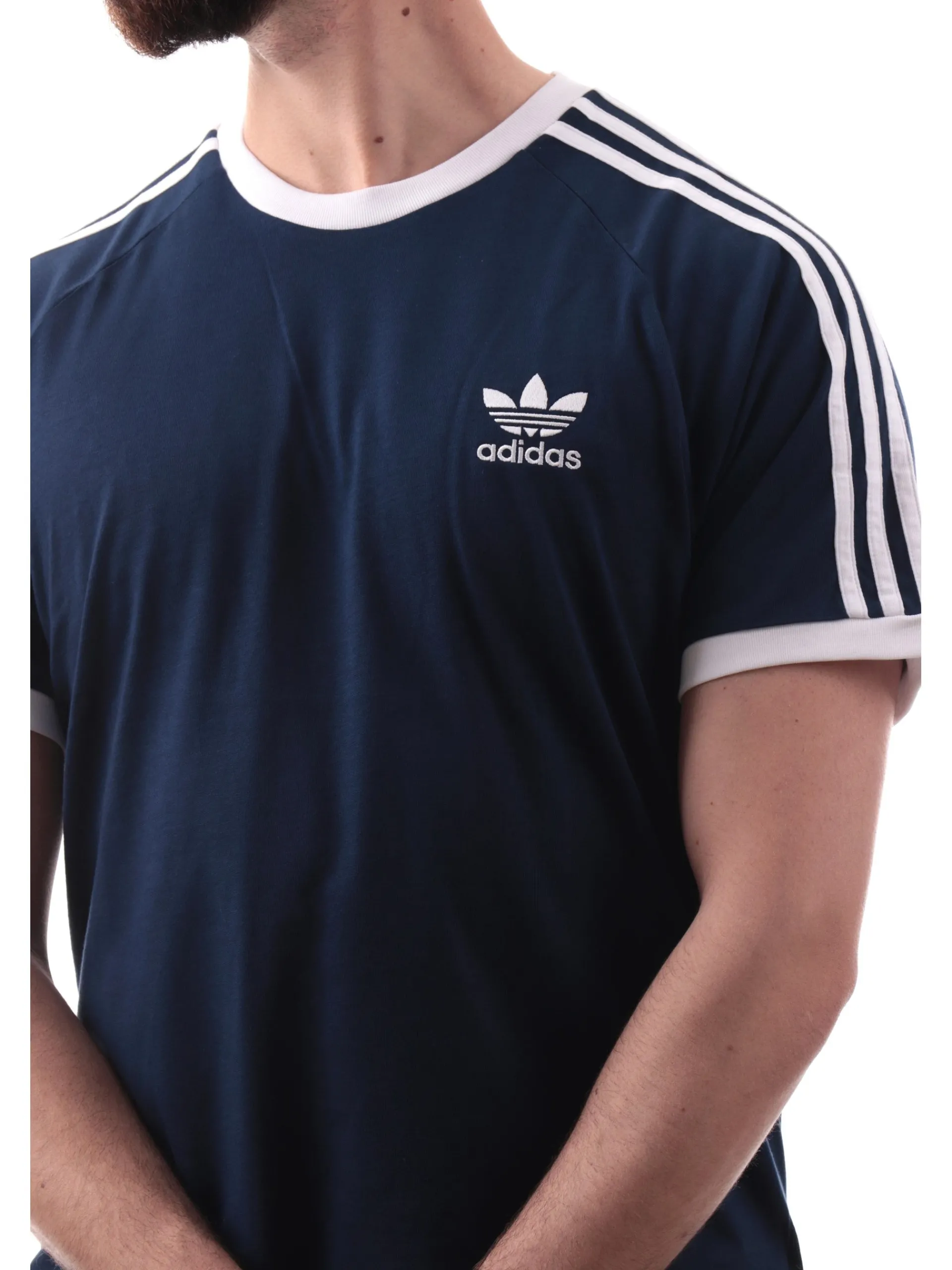 ADIDAS ORIGINALS T-Shirt*T-shirt Adidas blu da uomo 3Stripes IA48