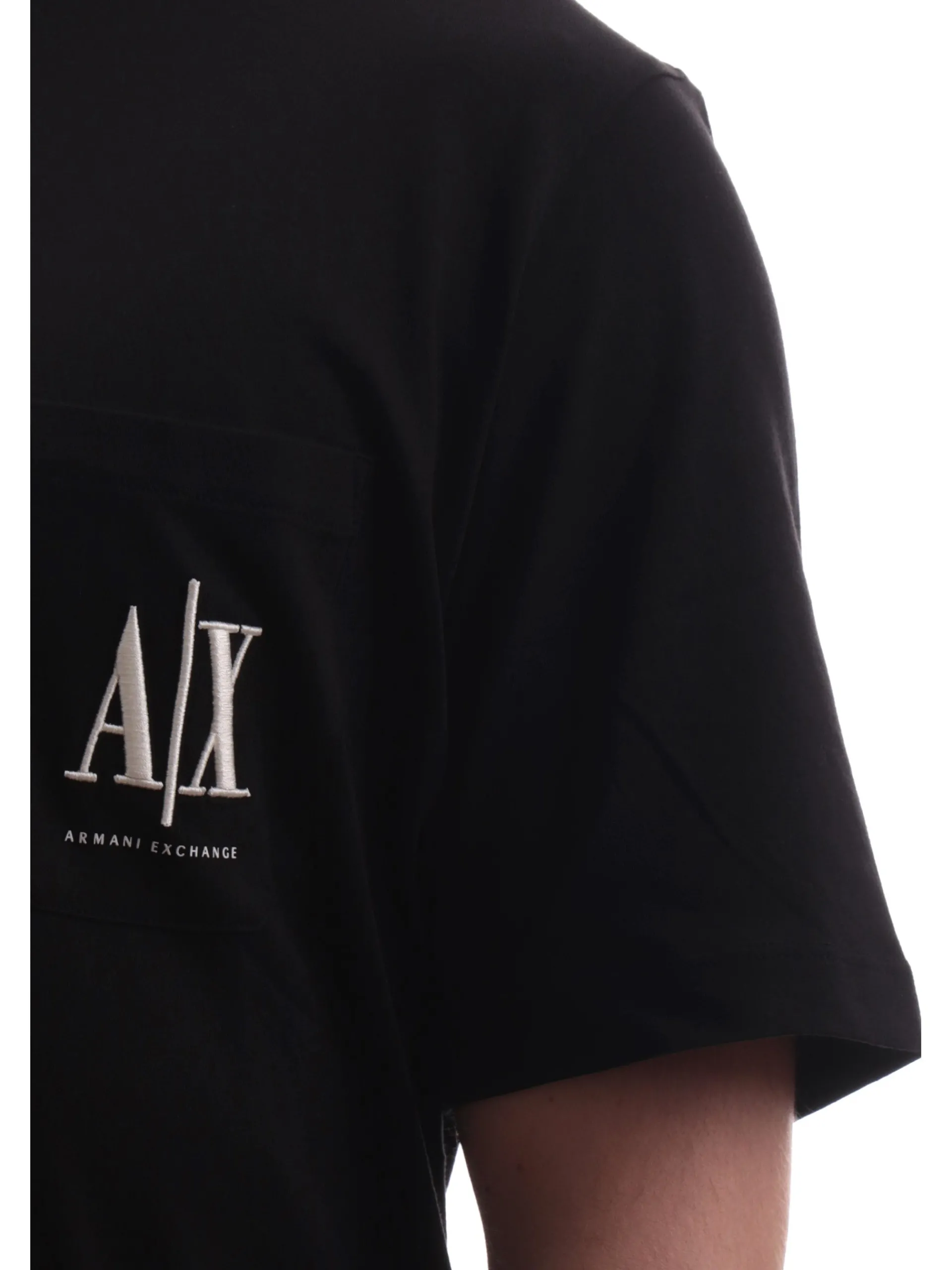 ARMANI EXCHANGE T-Shirt*T-shirt AX nera da uomo con taschino XM000366AF12308U
